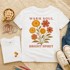 Warm Soul Bright Spirit - October – Marigold & Cosmos - Kids T-shirt