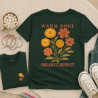 Warm Soul Bright Spirit - October – Marigold & Cosmos - Kids T-shirt