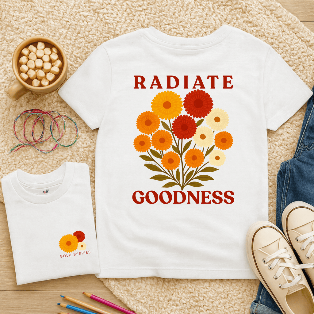 Radiate Goodness - November – Chrysanthemum - Kids T-shirt