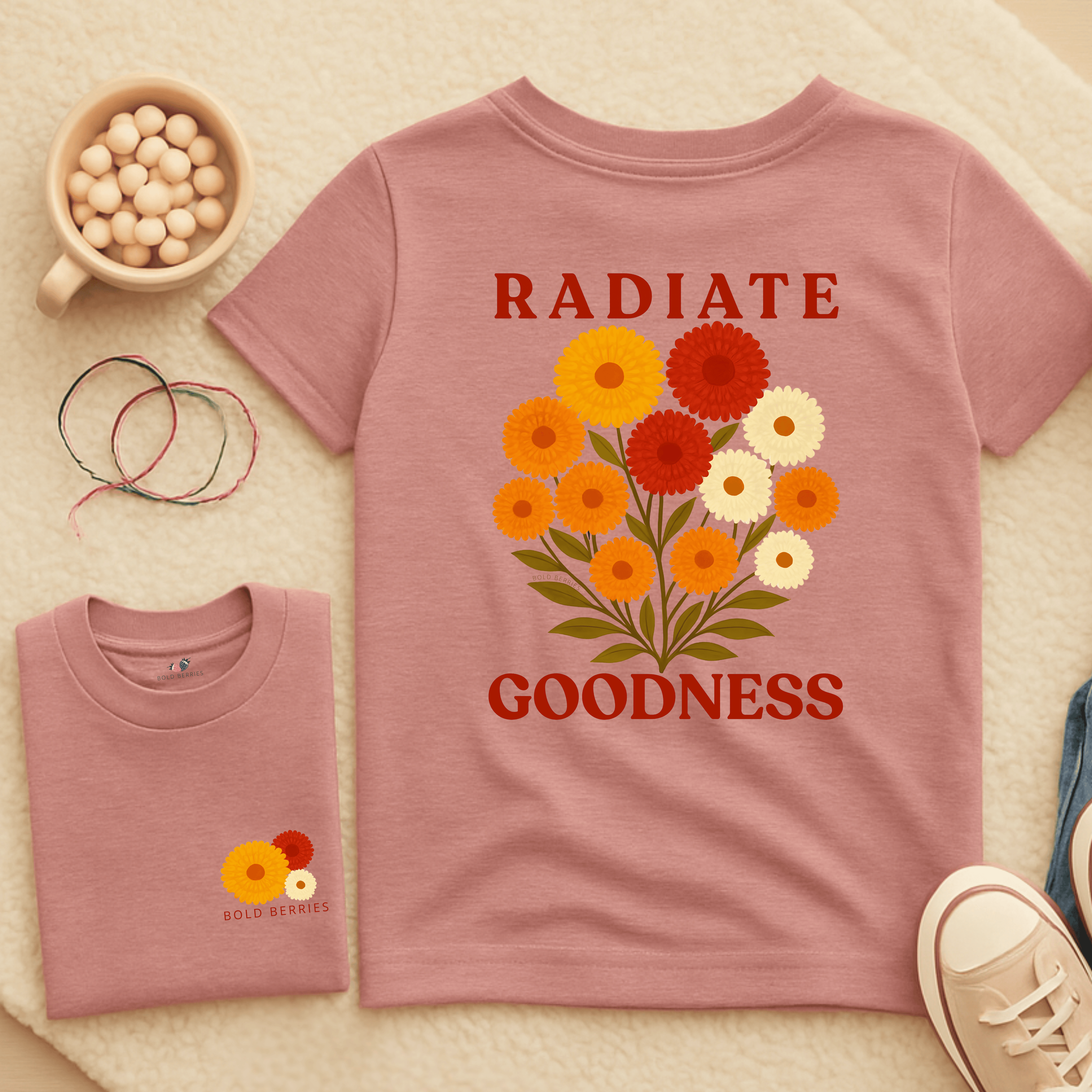 Radiate Goodness - November – Chrysanthemum - Kids T-shirt