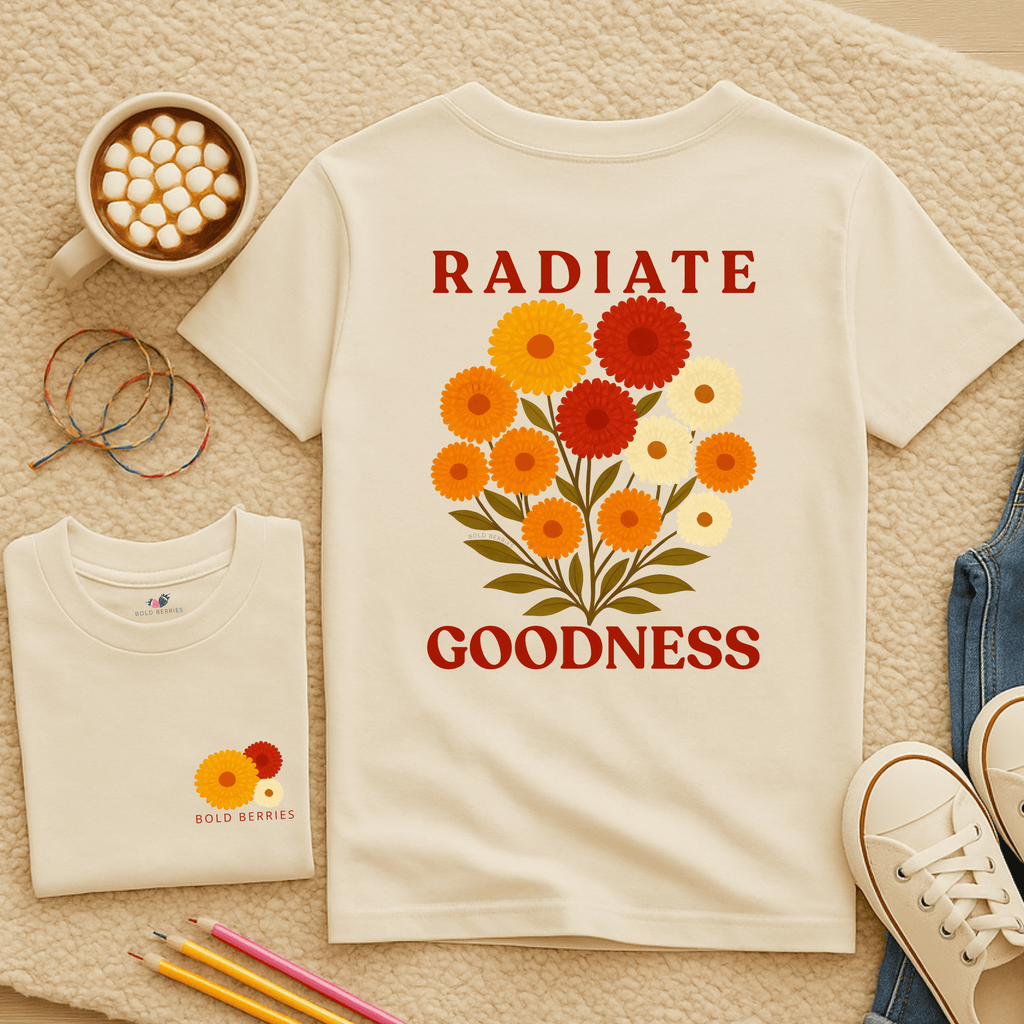 Radiate Goodness - November – Chrysanthemum - Kids T-shirt