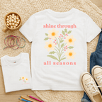Shine Through All Seasons - December – Narcissus (Paperwhite) & Holly - Kids T-shirt