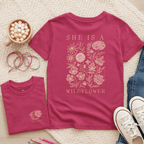 She Is a Wildflower - Kids T-shirt