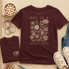 She Is a Wildflower - Kids T-shirt
