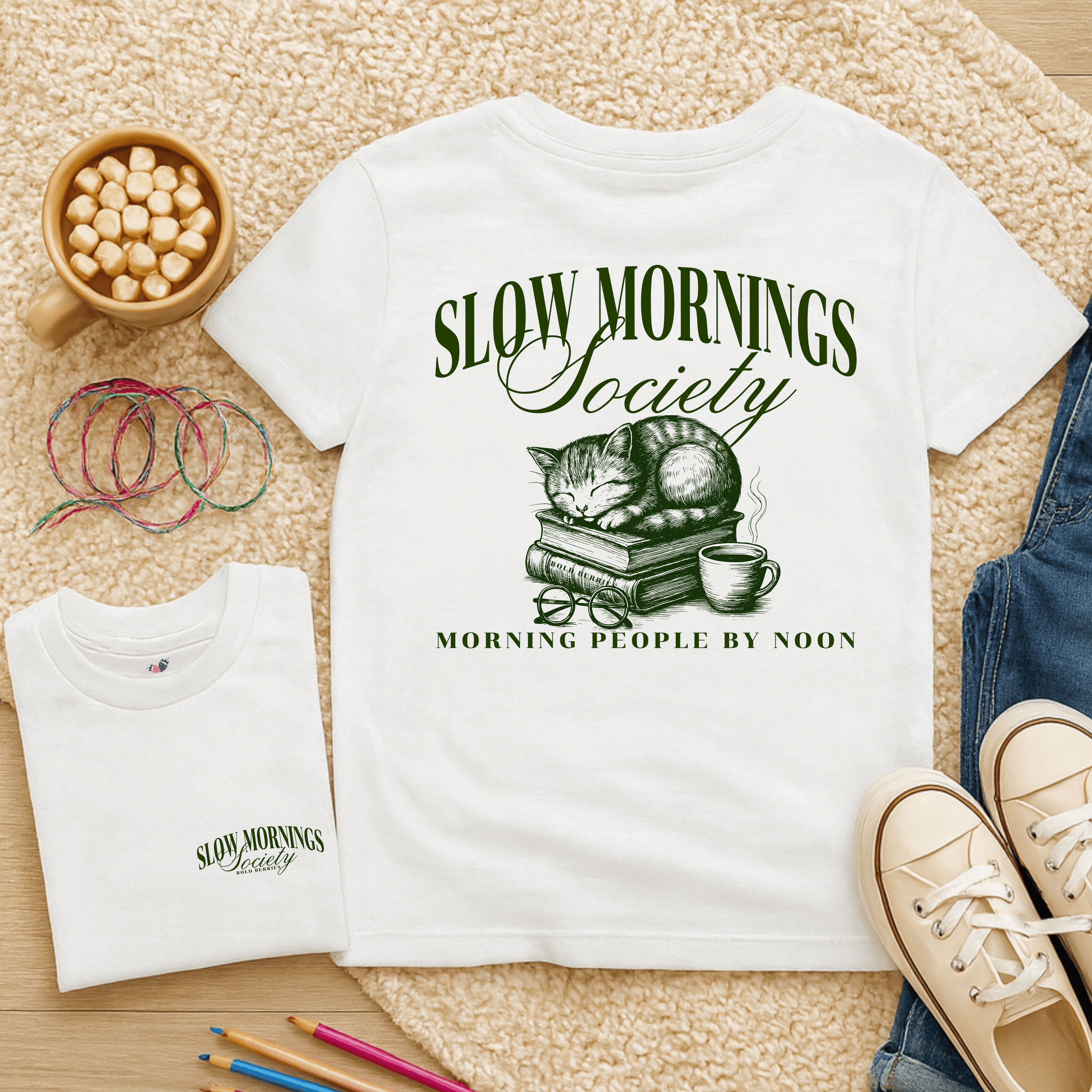 Slow Mornings Society - Kids T-shirt