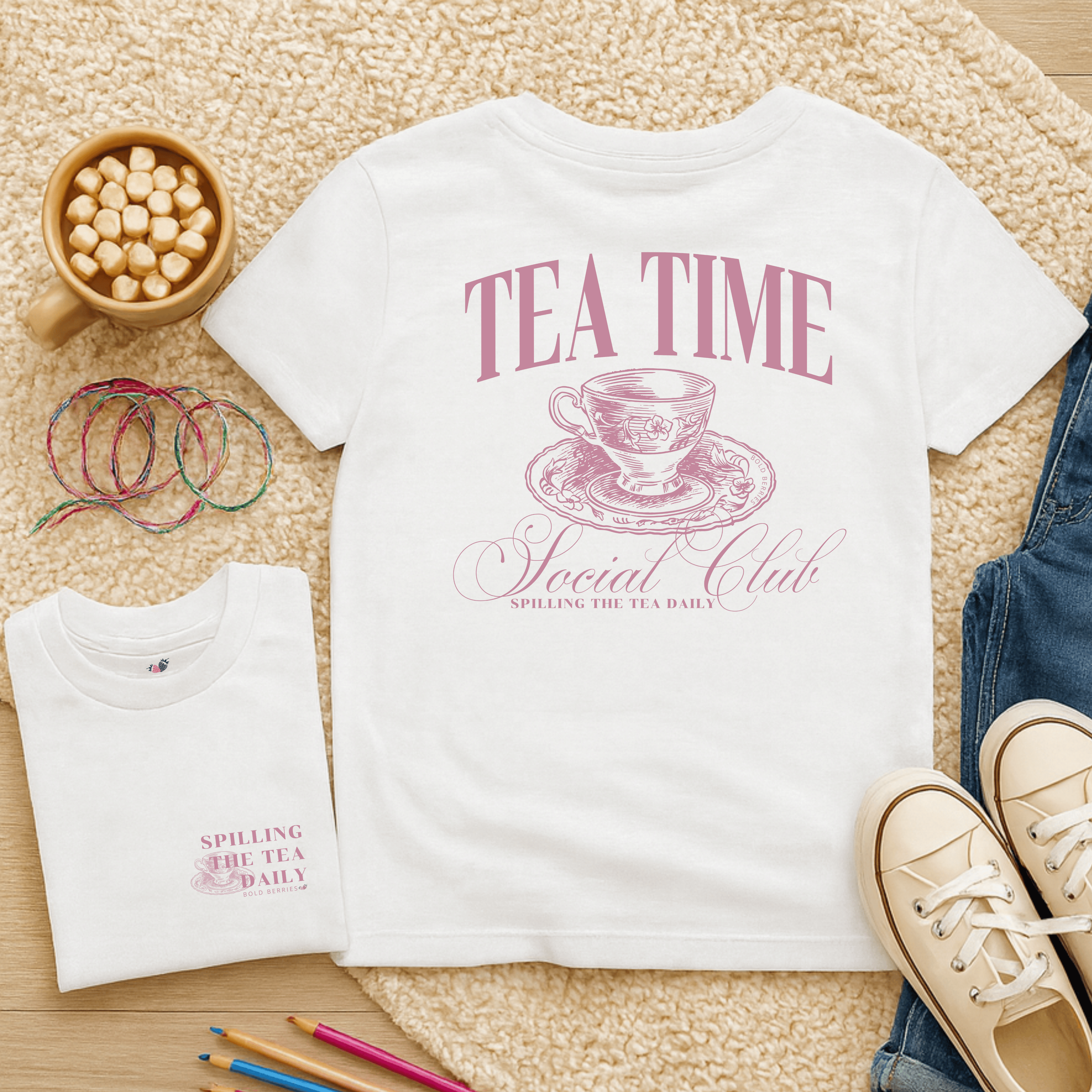 Tea Time Social Club - Kids T-shirt
