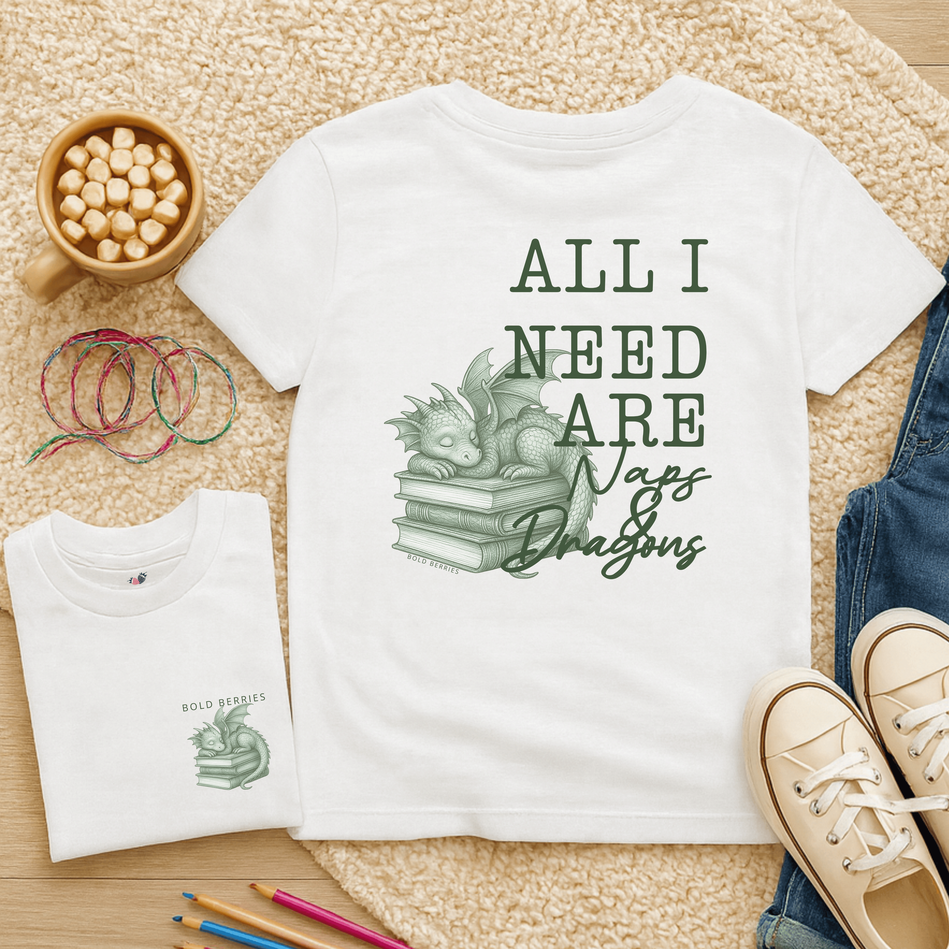 All I Need Are Naps & Dragons - Kids T-shirt