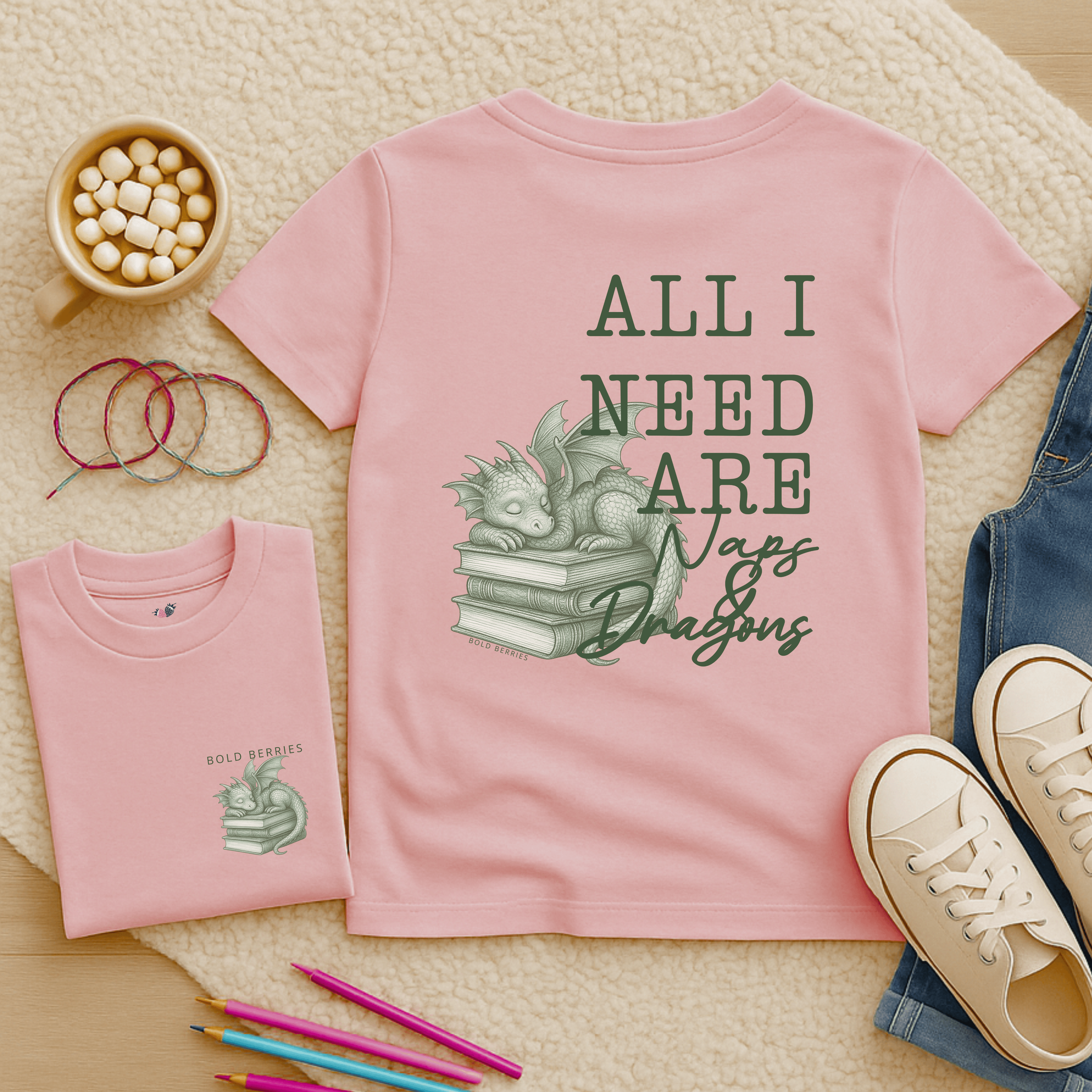 All I Need Are Naps & Dragons - Kids T-shirt