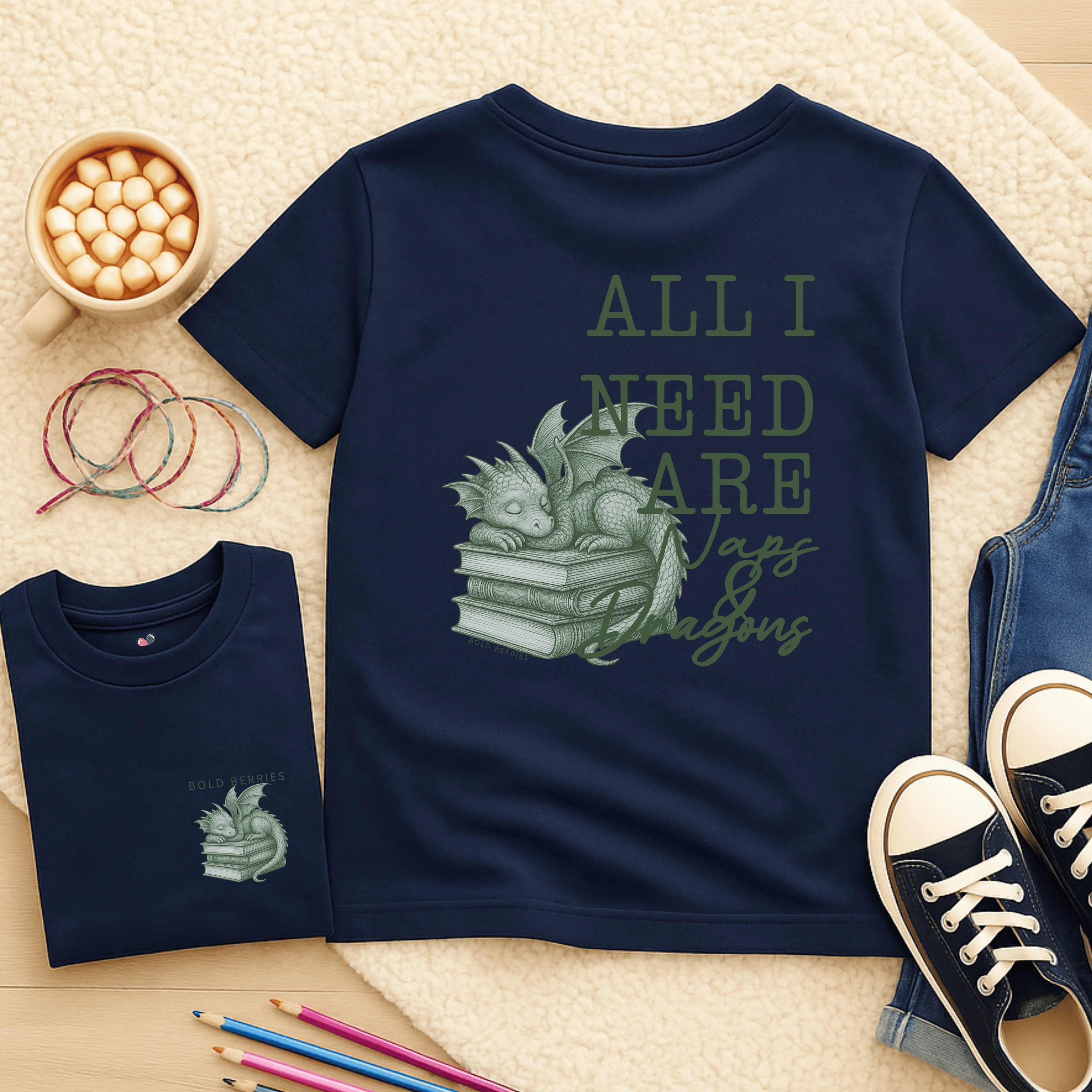 All I Need Are Naps & Dragons - Kids T-shirt