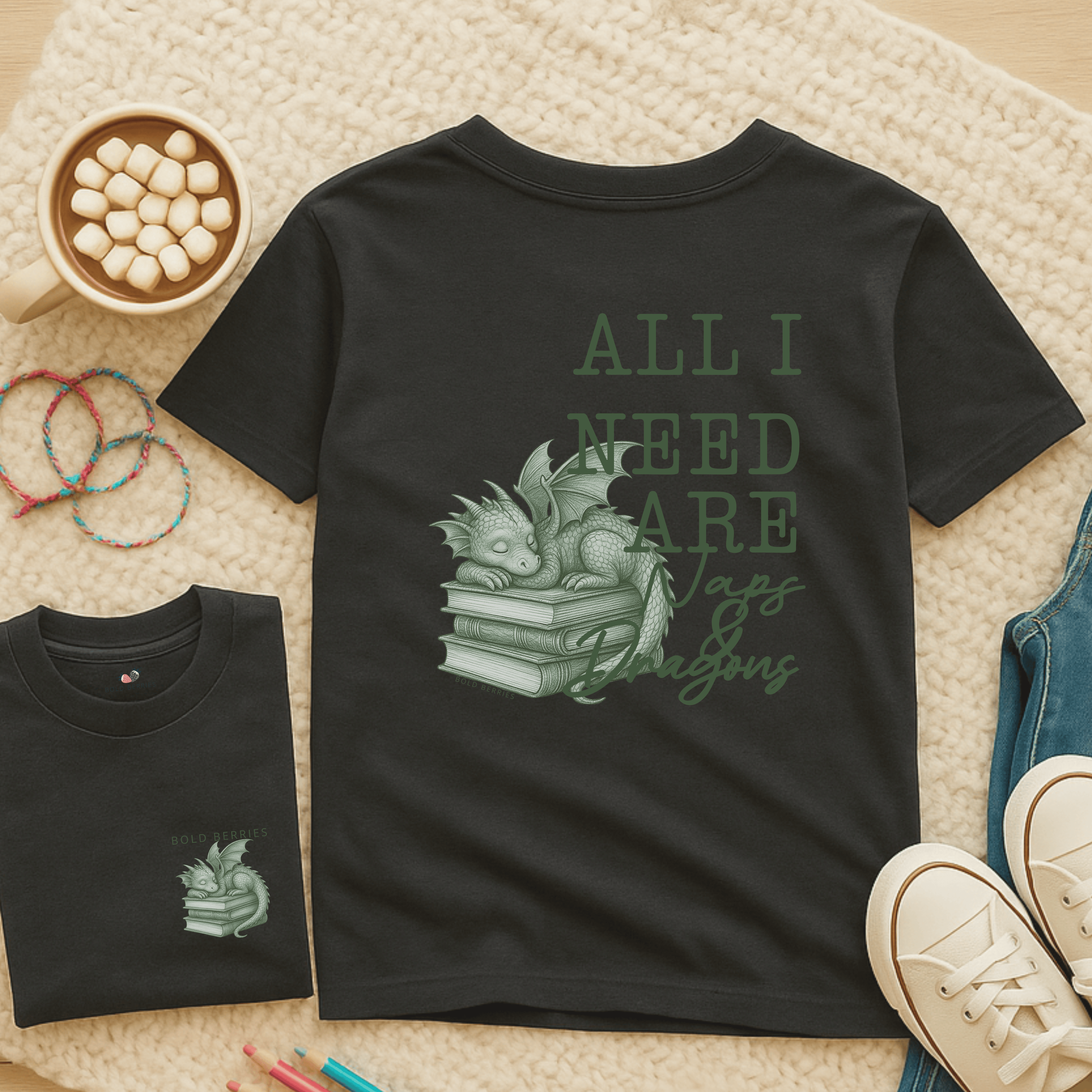 All I Need Are Naps & Dragons - Kids T-shirt