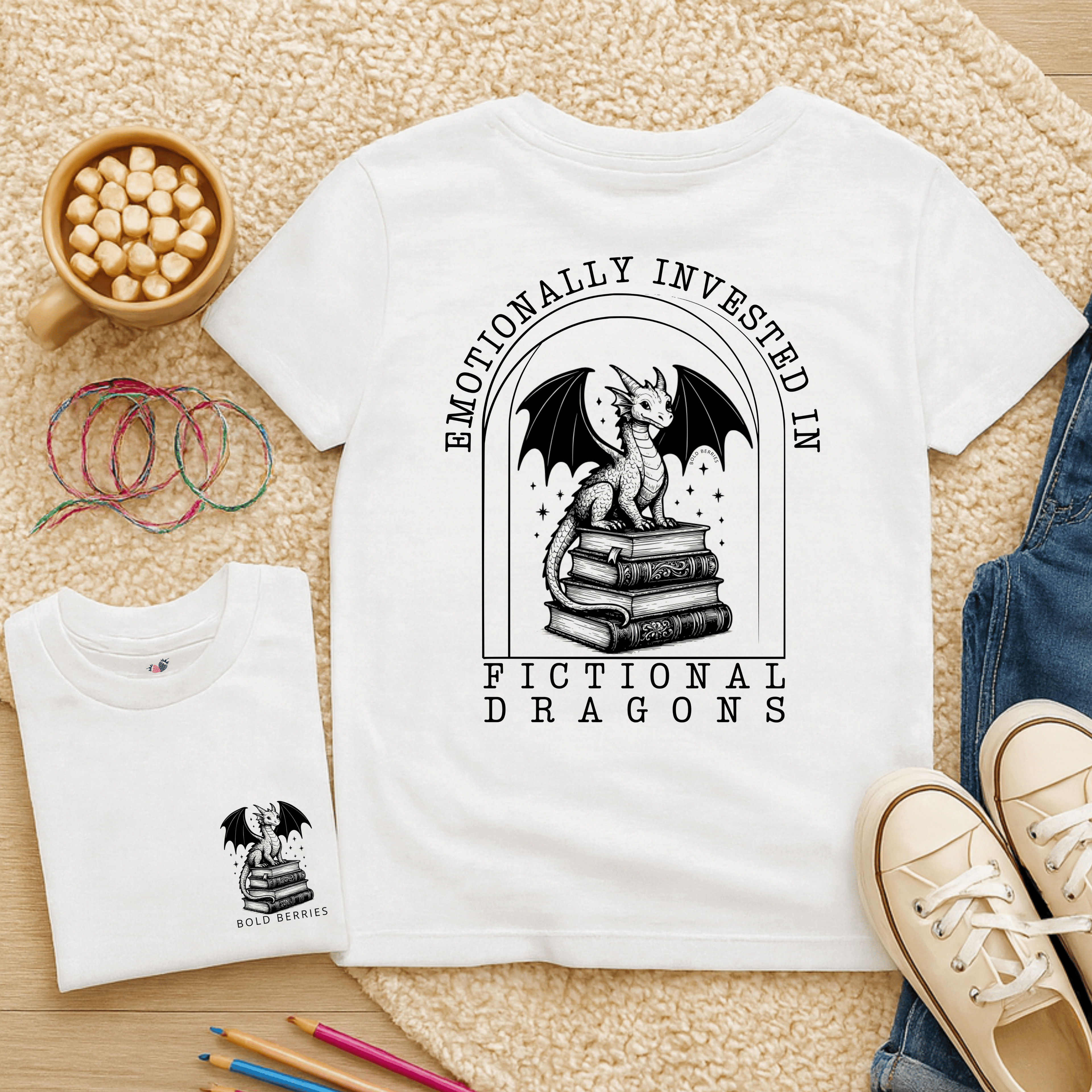Emotionally Invested in Fictional Dragons - Kids T-shirt