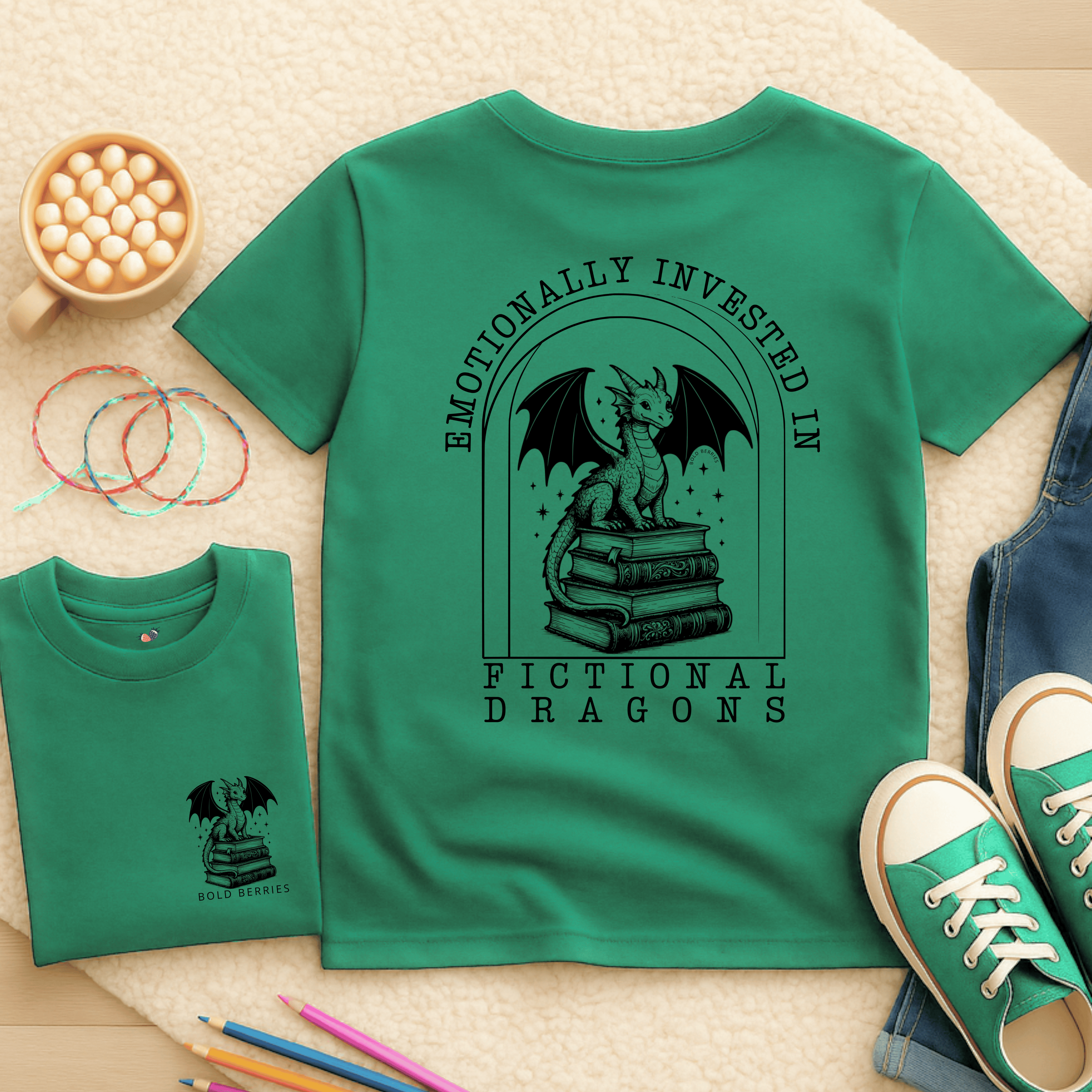 Emotionally Invested in Fictional Dragons - Kids T-shirt