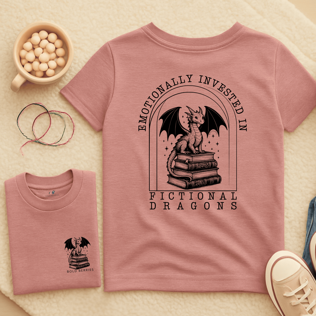 Emotionally Invested in Fictional Dragons - Kids T-shirt