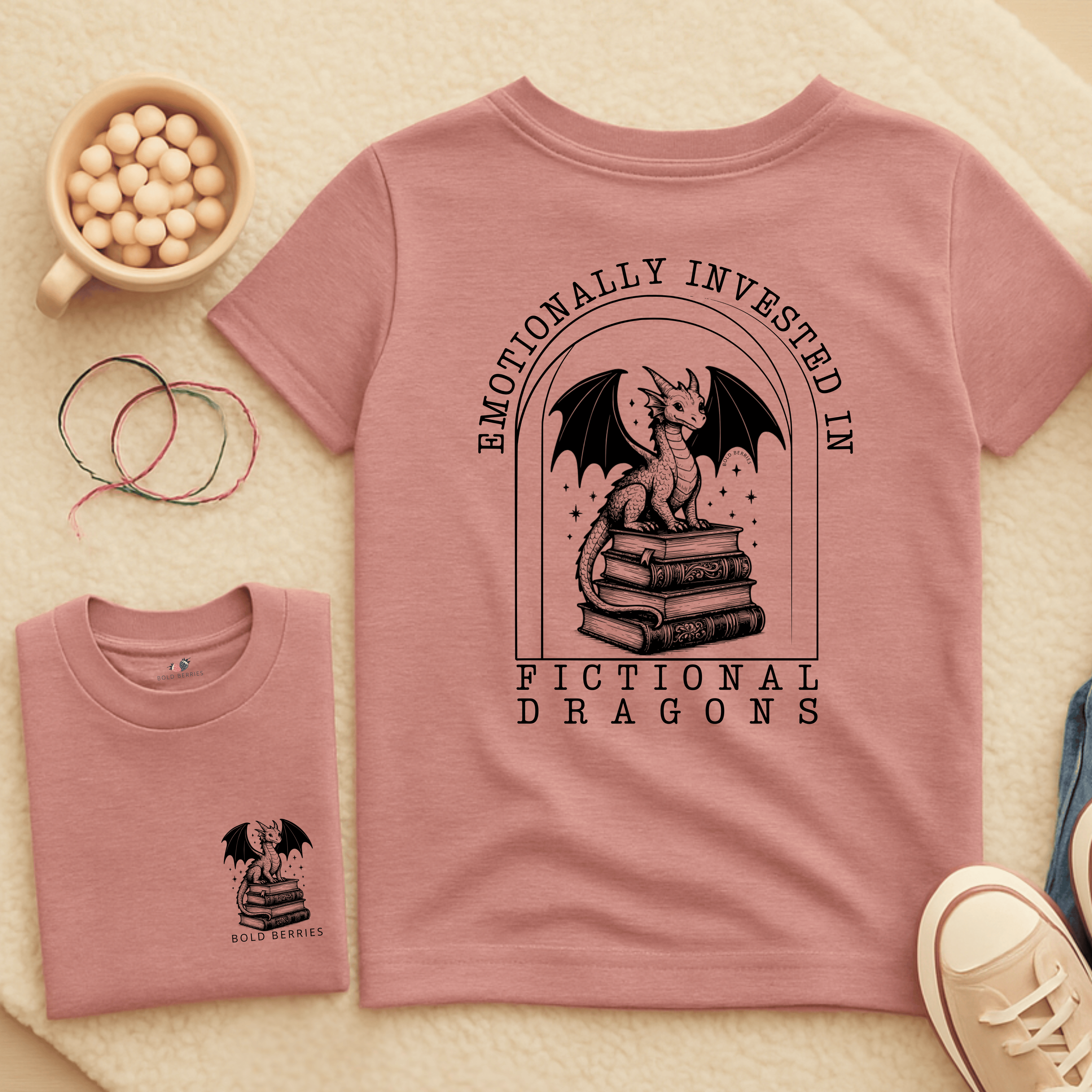 Emotionally Invested in Fictional Dragons - Kids T-shirt