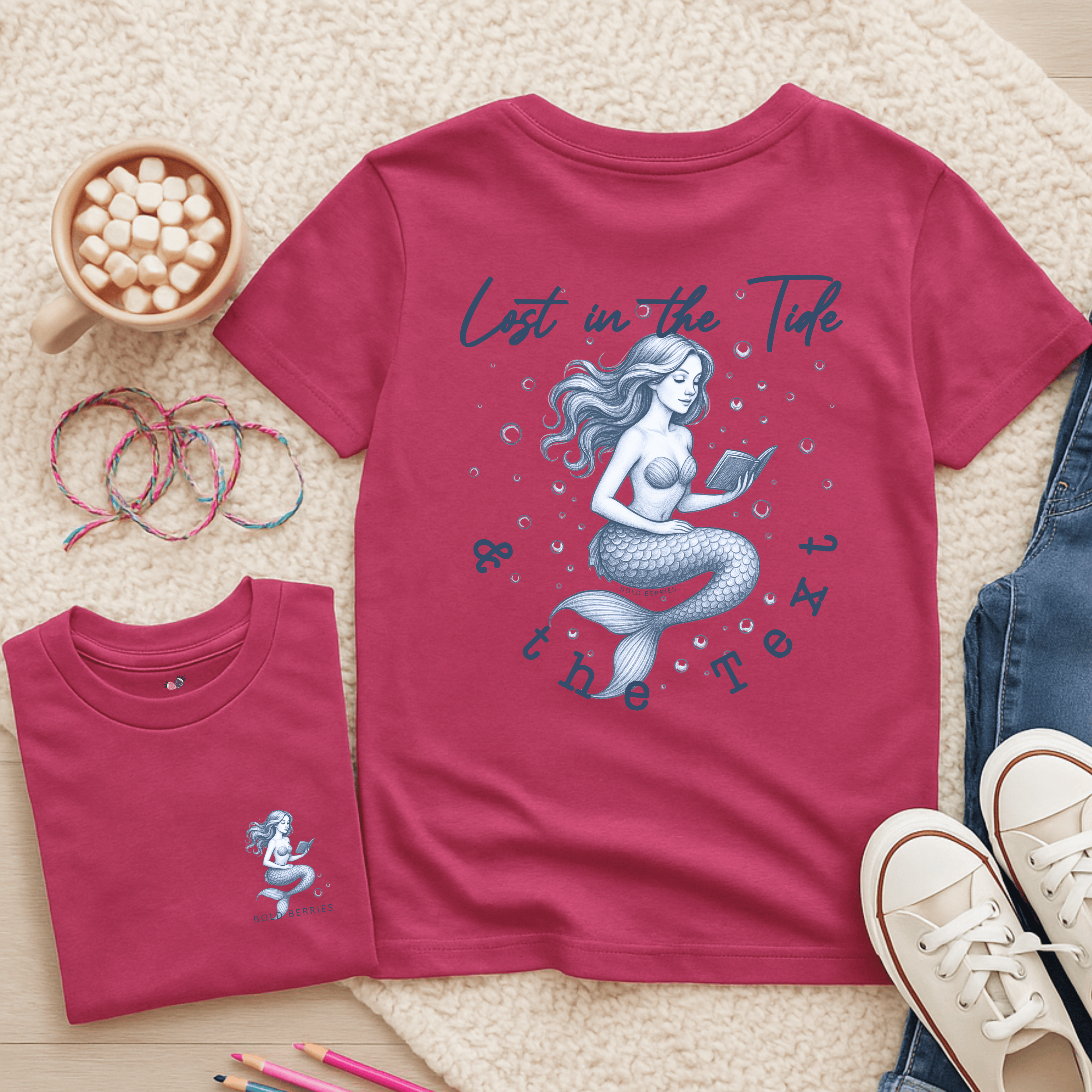 Lost in the Tide & the Text - Kids T-shirt