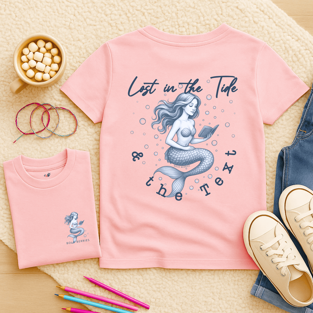 Lost in the Tide & the Text - Kids T-shirt
