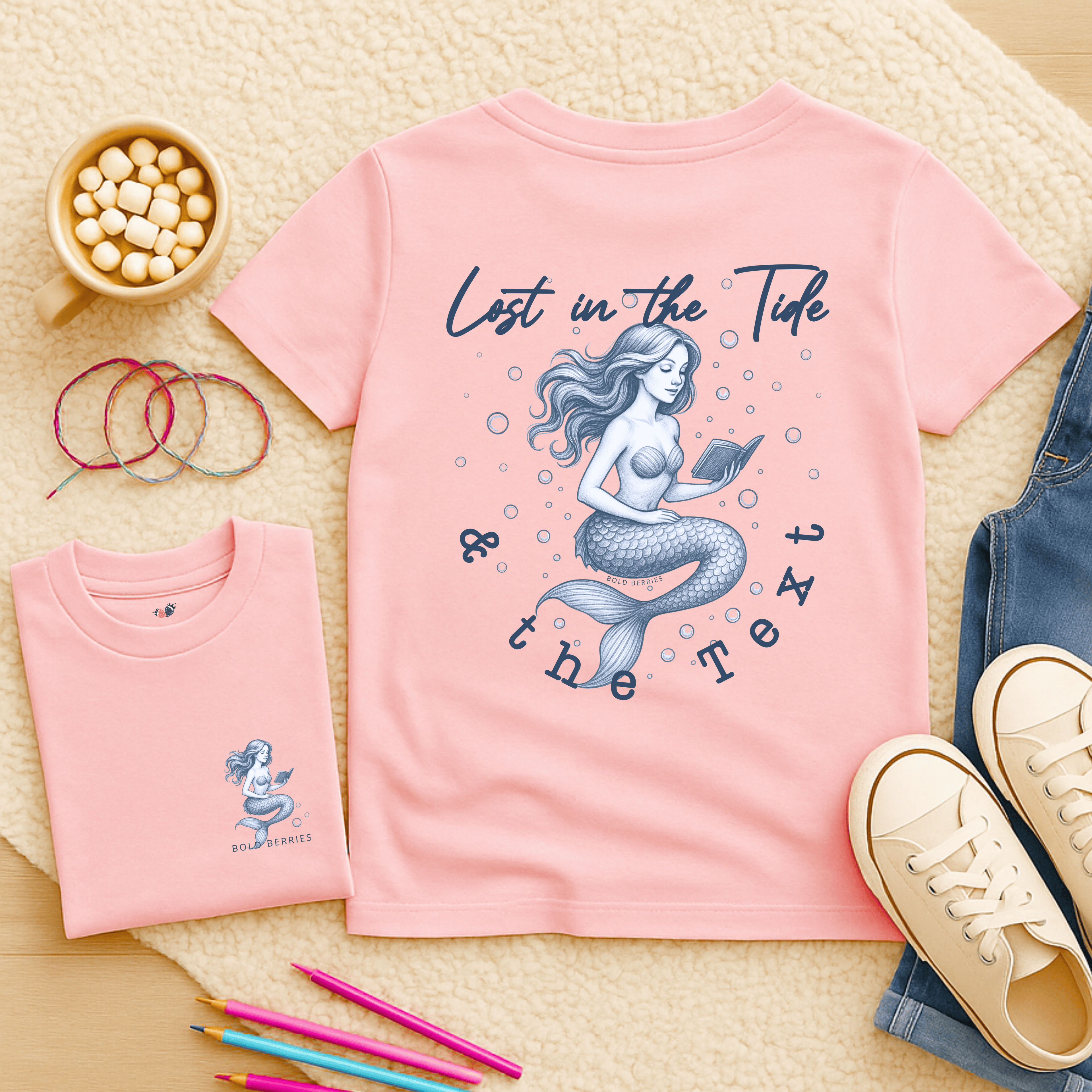 Lost in the Tide & the Text - Kids T-shirt