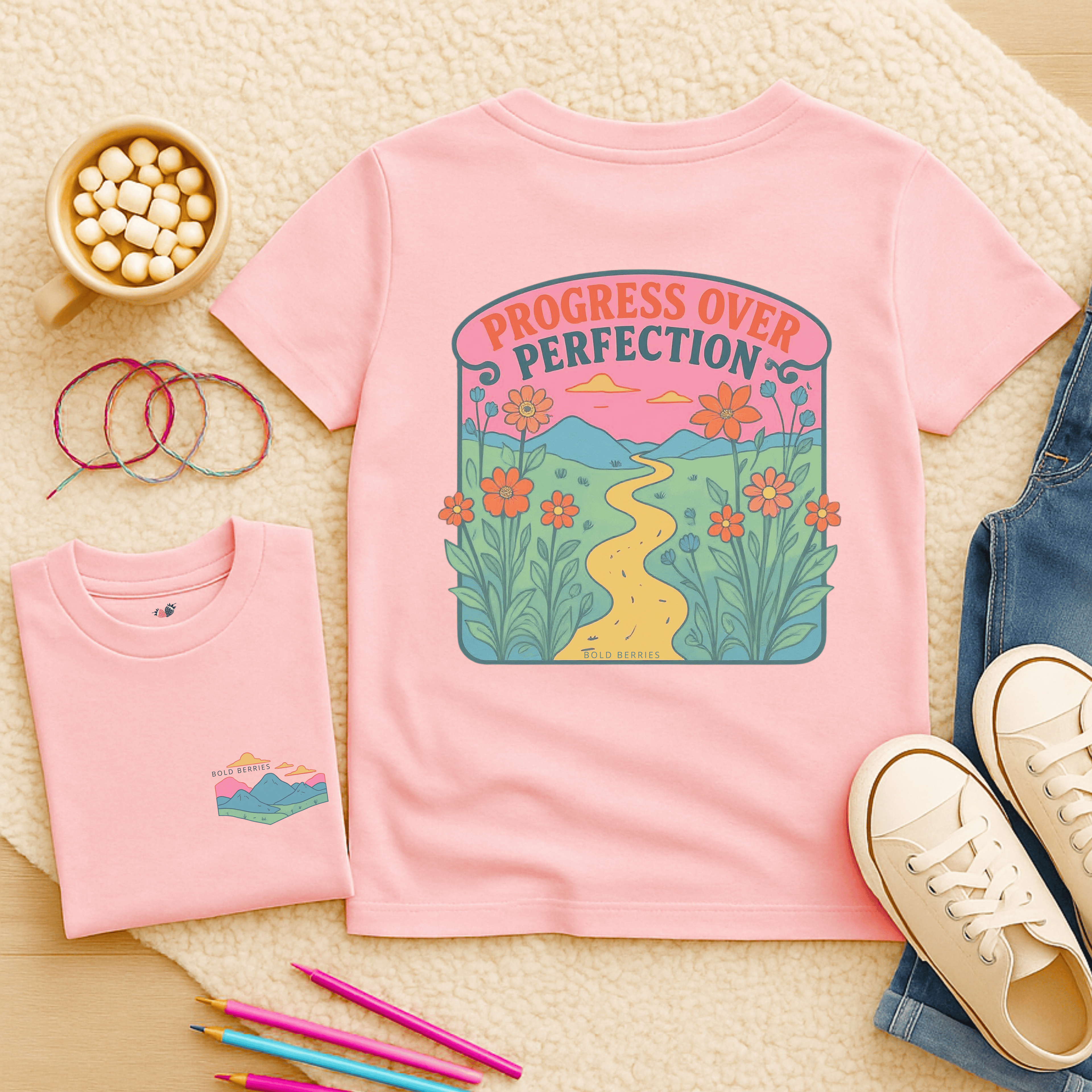 Progress over Perfection - Kids T-shirt