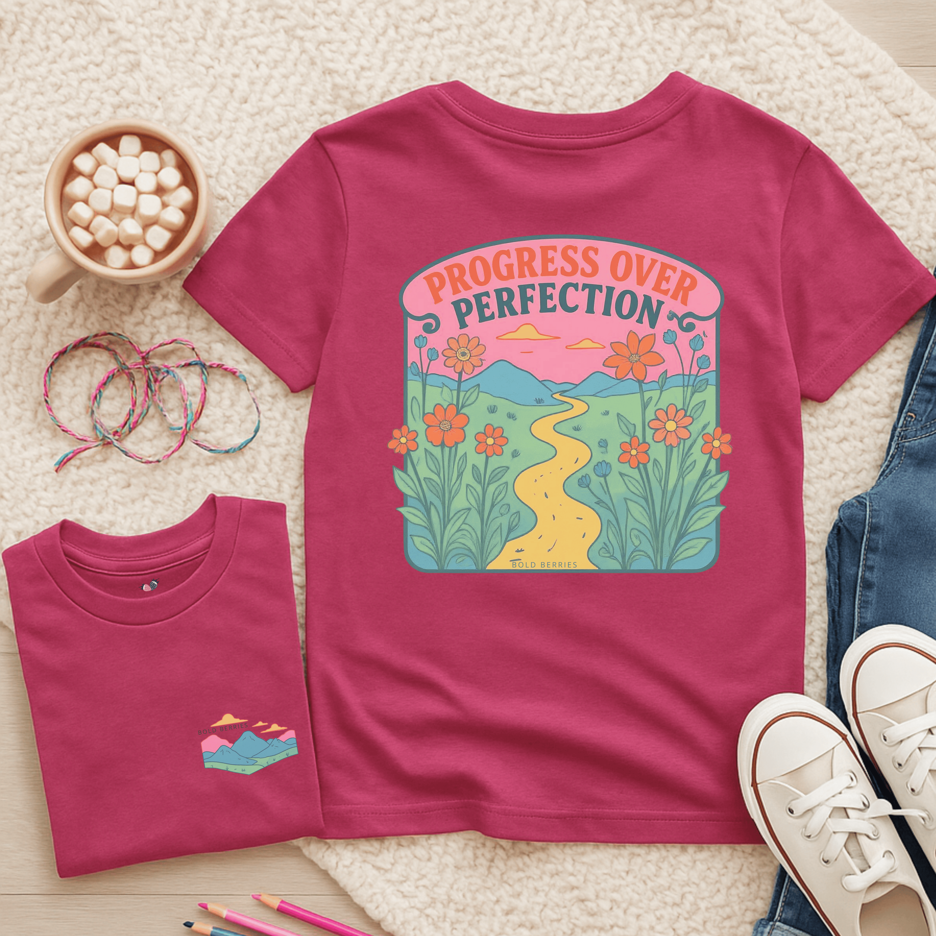 Progress over Perfection - Kids T-shirt