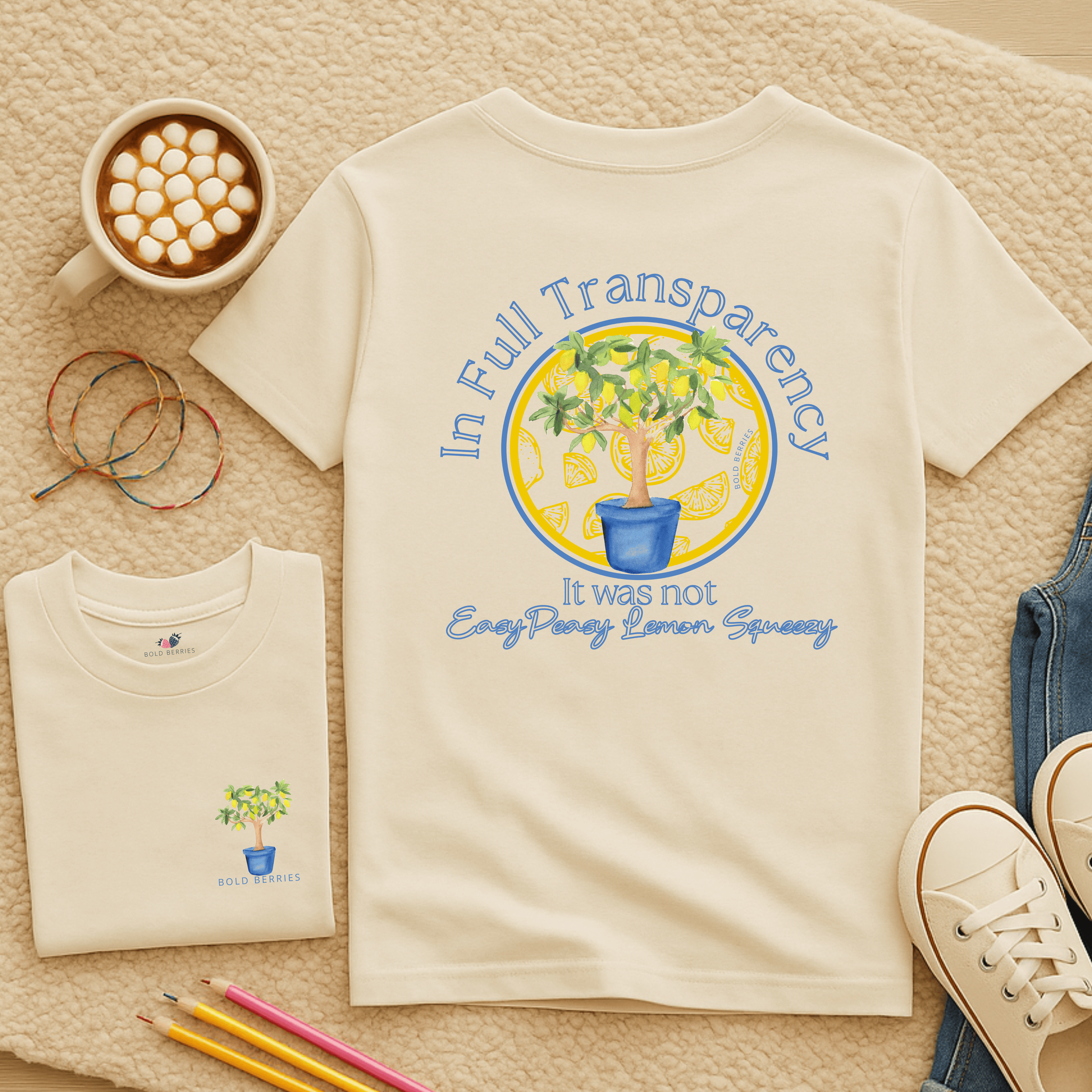 In Full Transparency, It was Not Easy Peasy Lemon Squeezy - Kids T-shirt