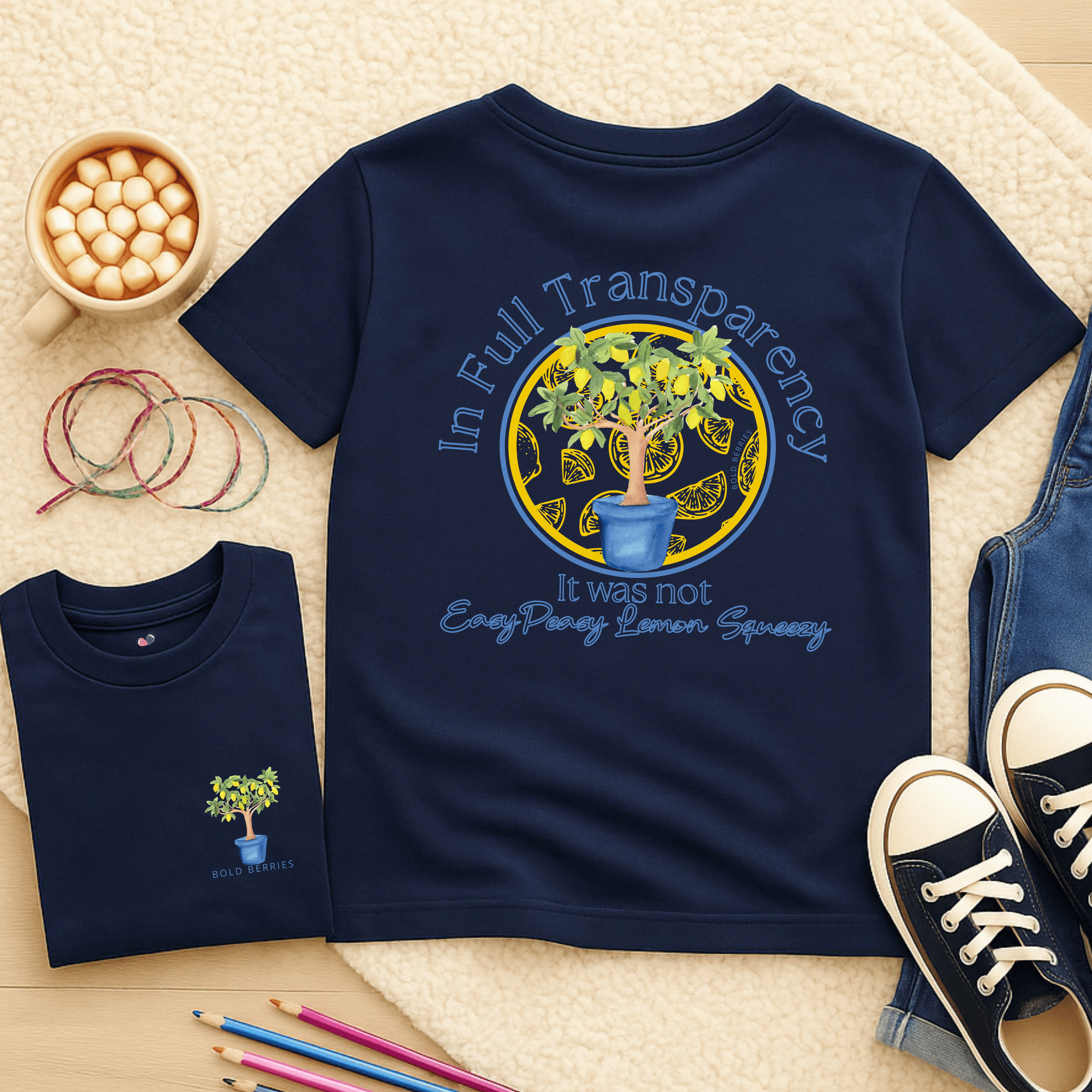 In Full Transparency, It was Not Easy Peasy Lemon Squeezy - Kids T-shirt