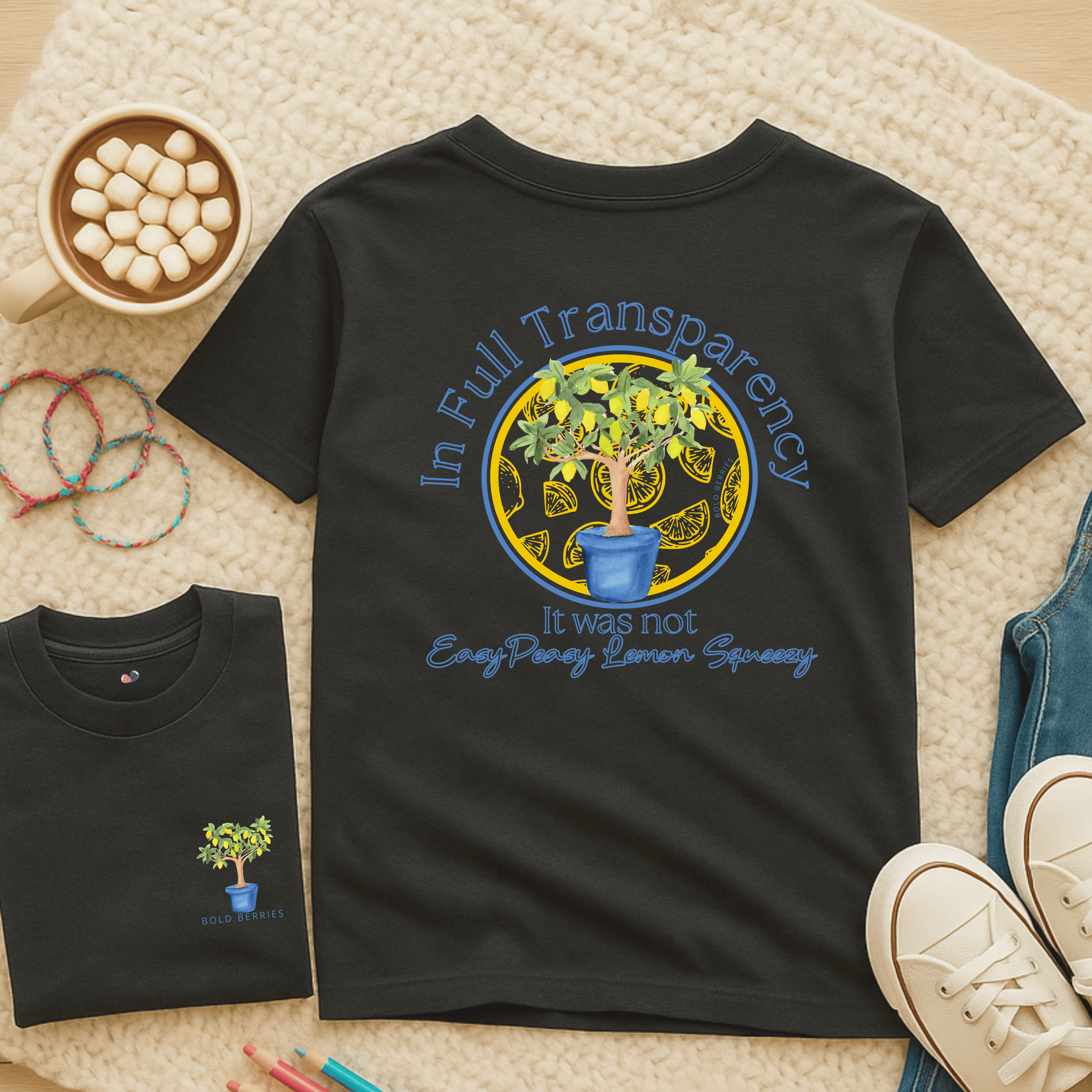 In Full Transparency, It was Not Easy Peasy Lemon Squeezy - Kids T-shirt