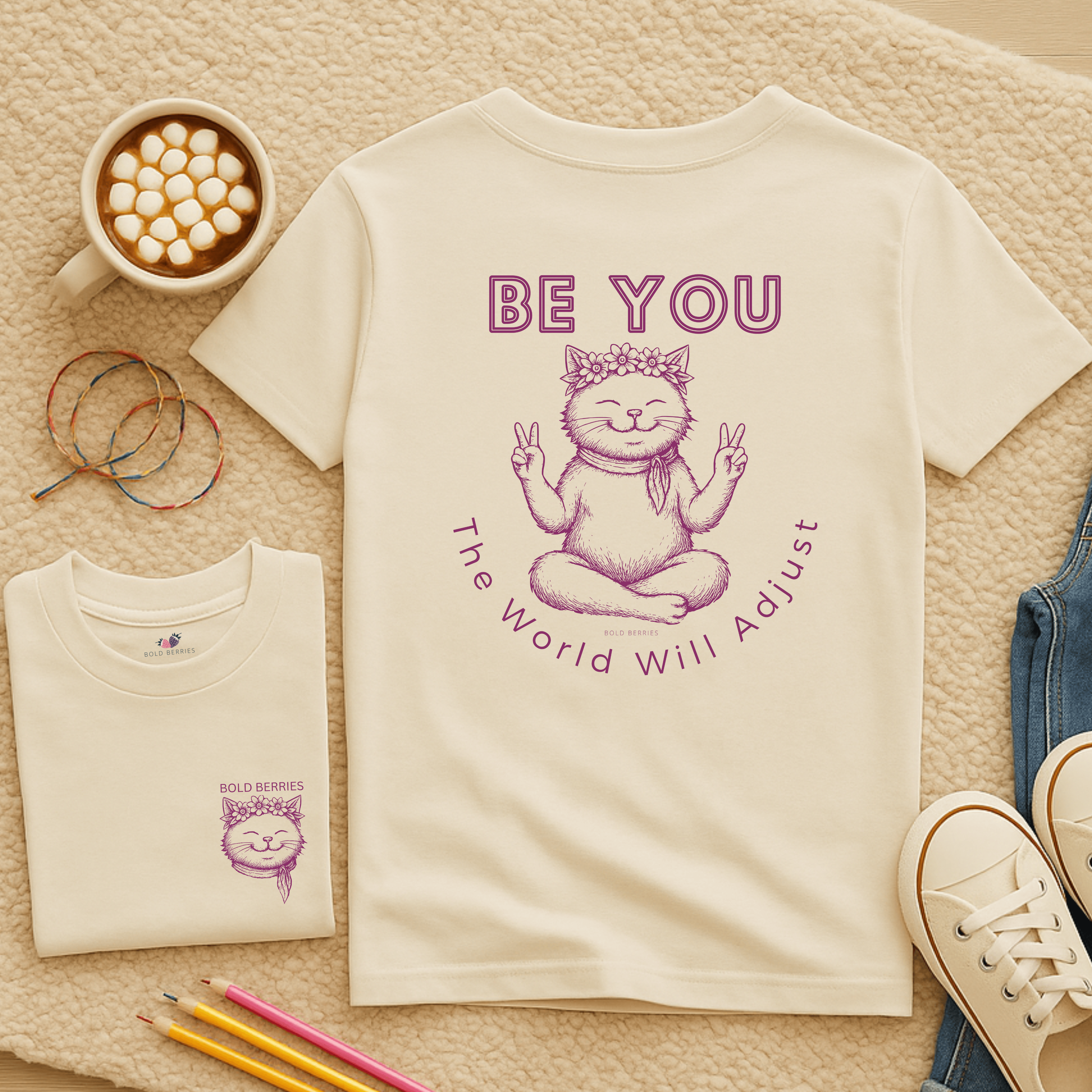 Be You: The World Will Adjust - Kids T-shirt