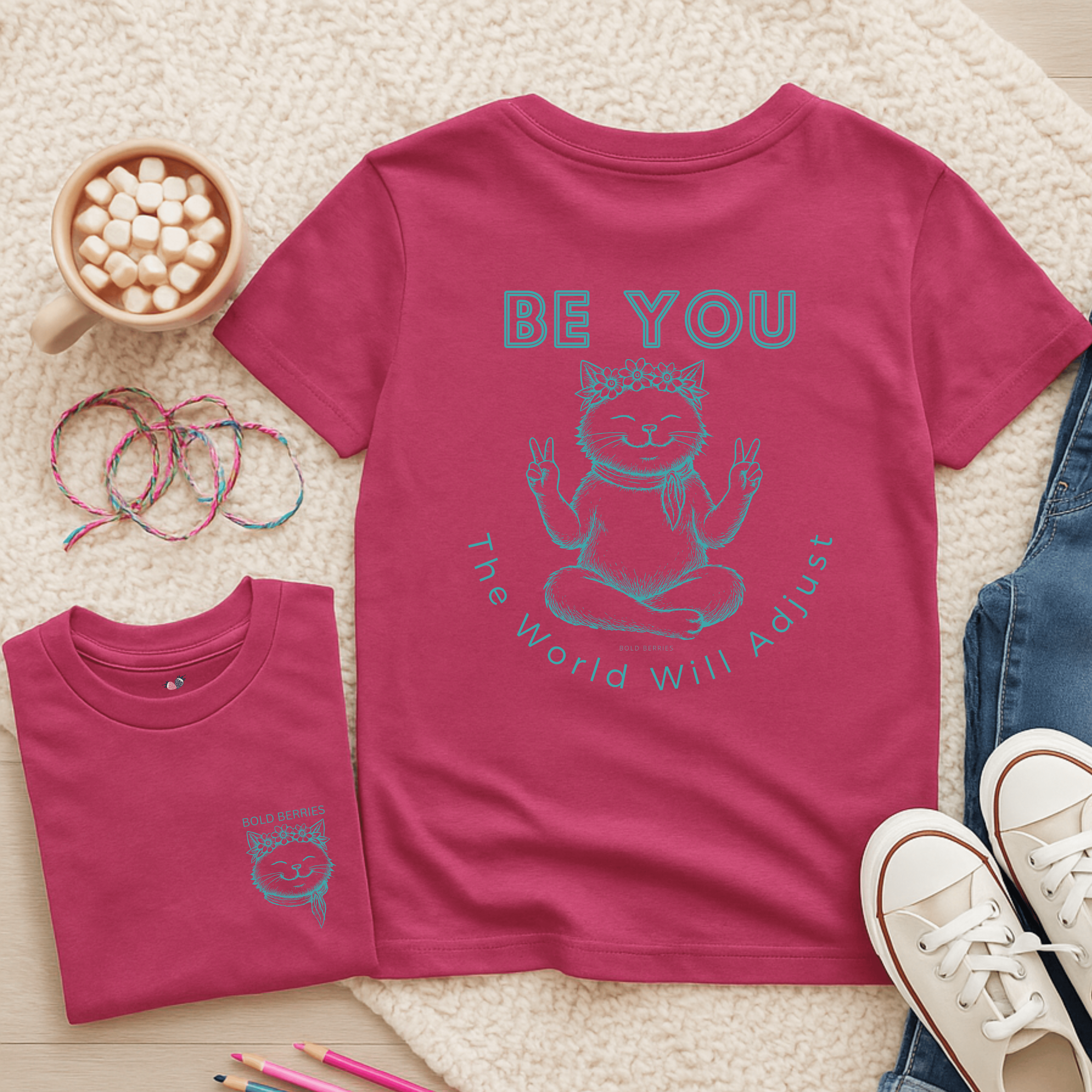 Be You: The World Will Adjust - Kids T-shirt
