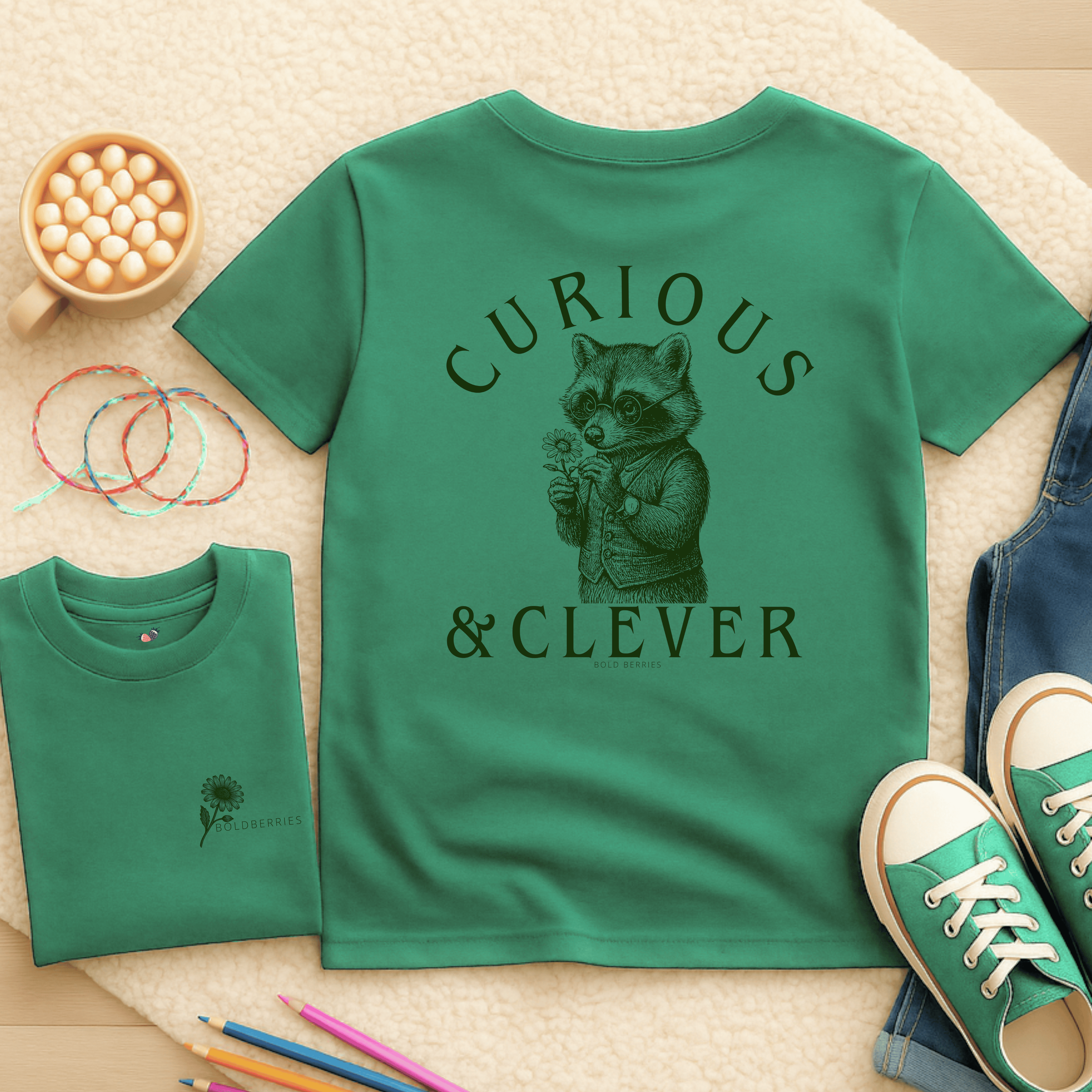 Curious & Clever - Kids T-shirt