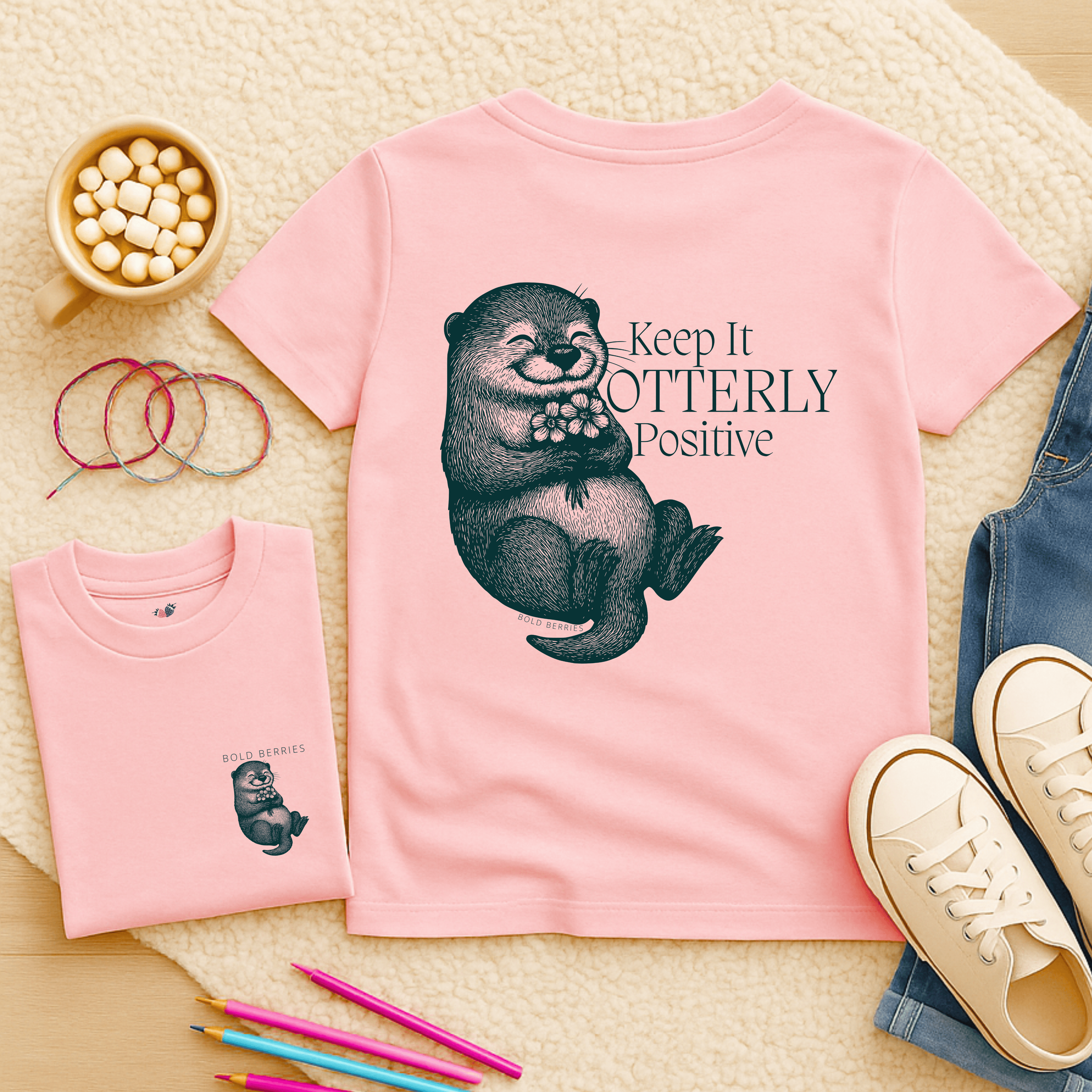 Keep It Otterly Positive - Kids T-shirt
