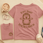 Soft Heart Strong Armor- Kids T-shirt