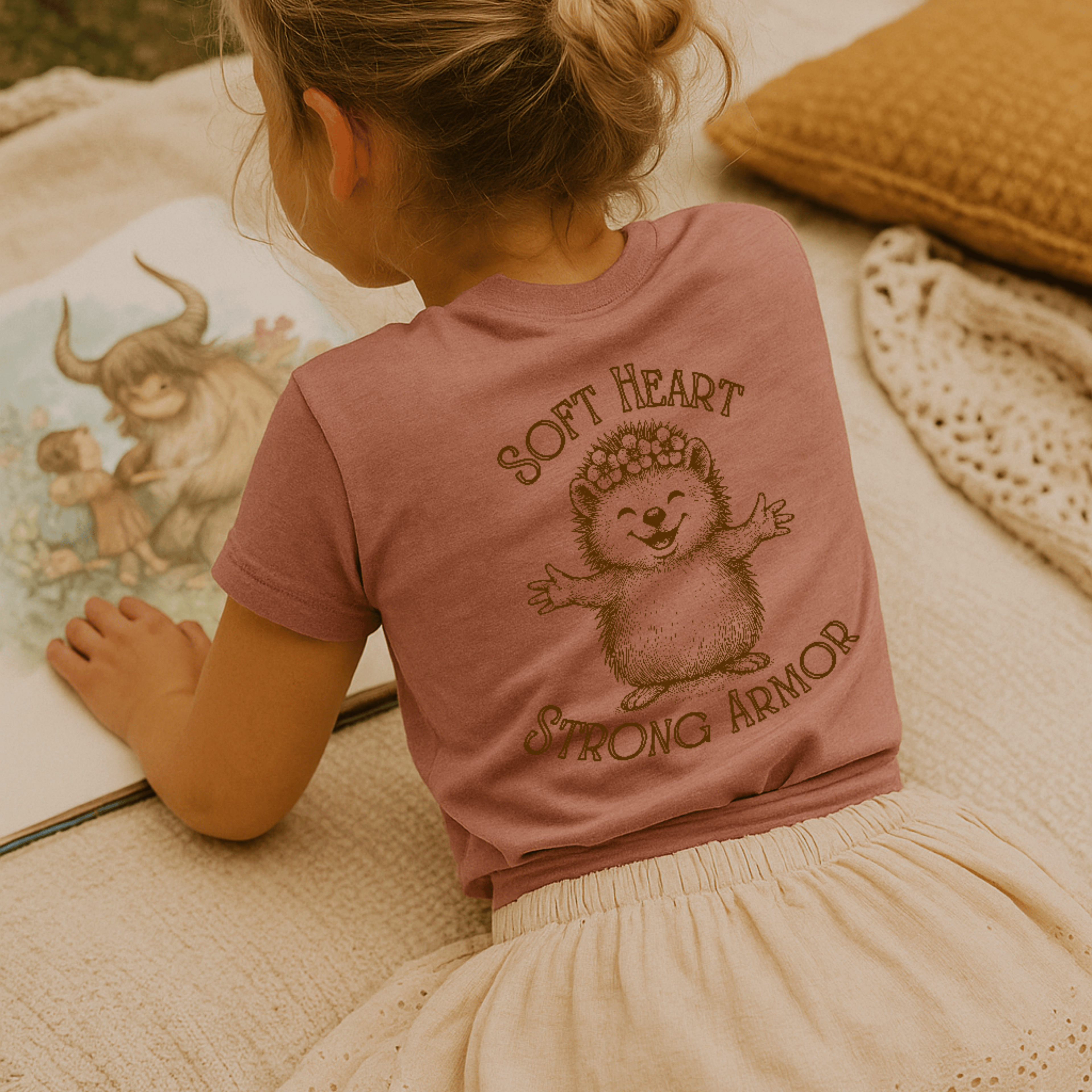 Soft Heart Strong Armor- Kids T-shirt