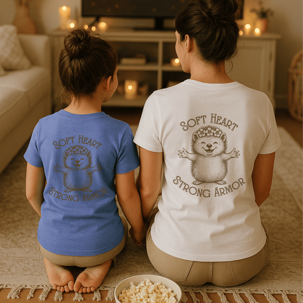 Soft Heart Strong Armor- Kids T-shirt