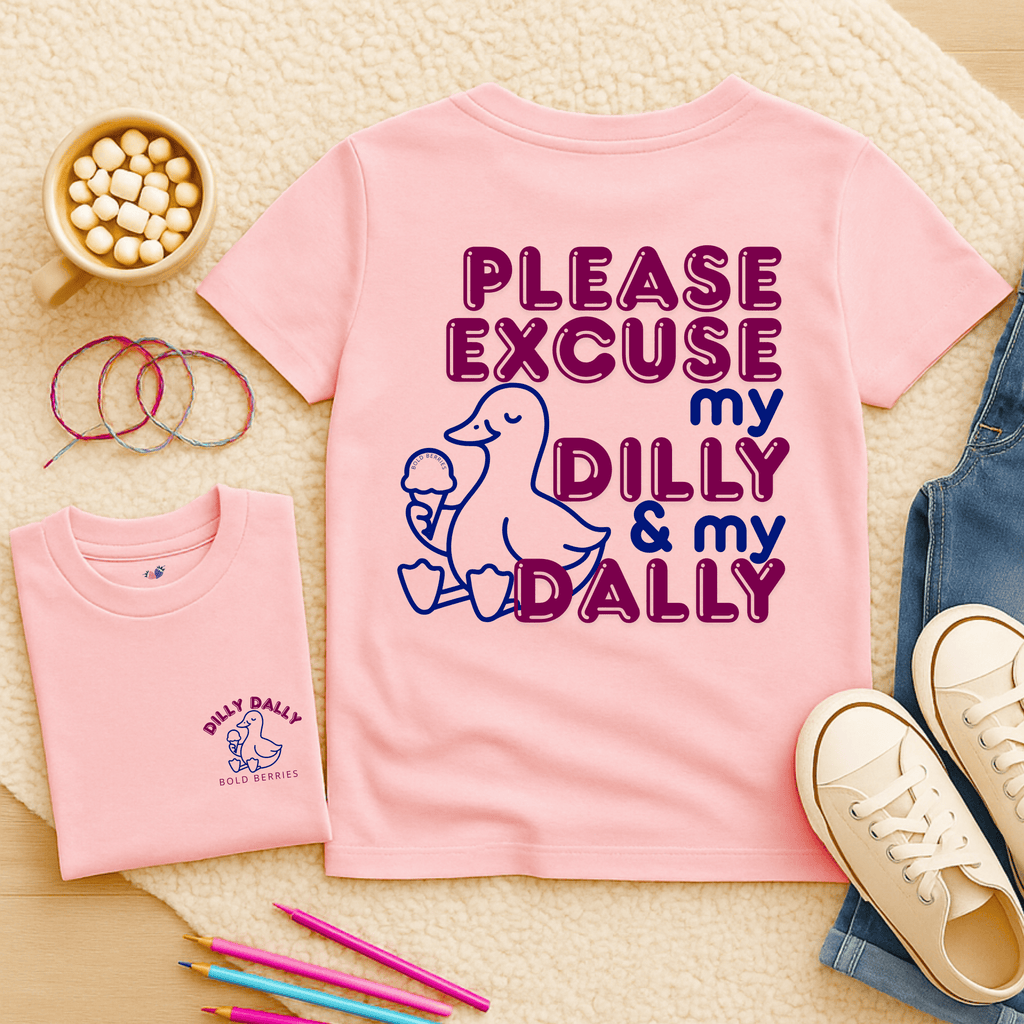 Please Excuse My Dilly & My Dally - Kids T-shirt