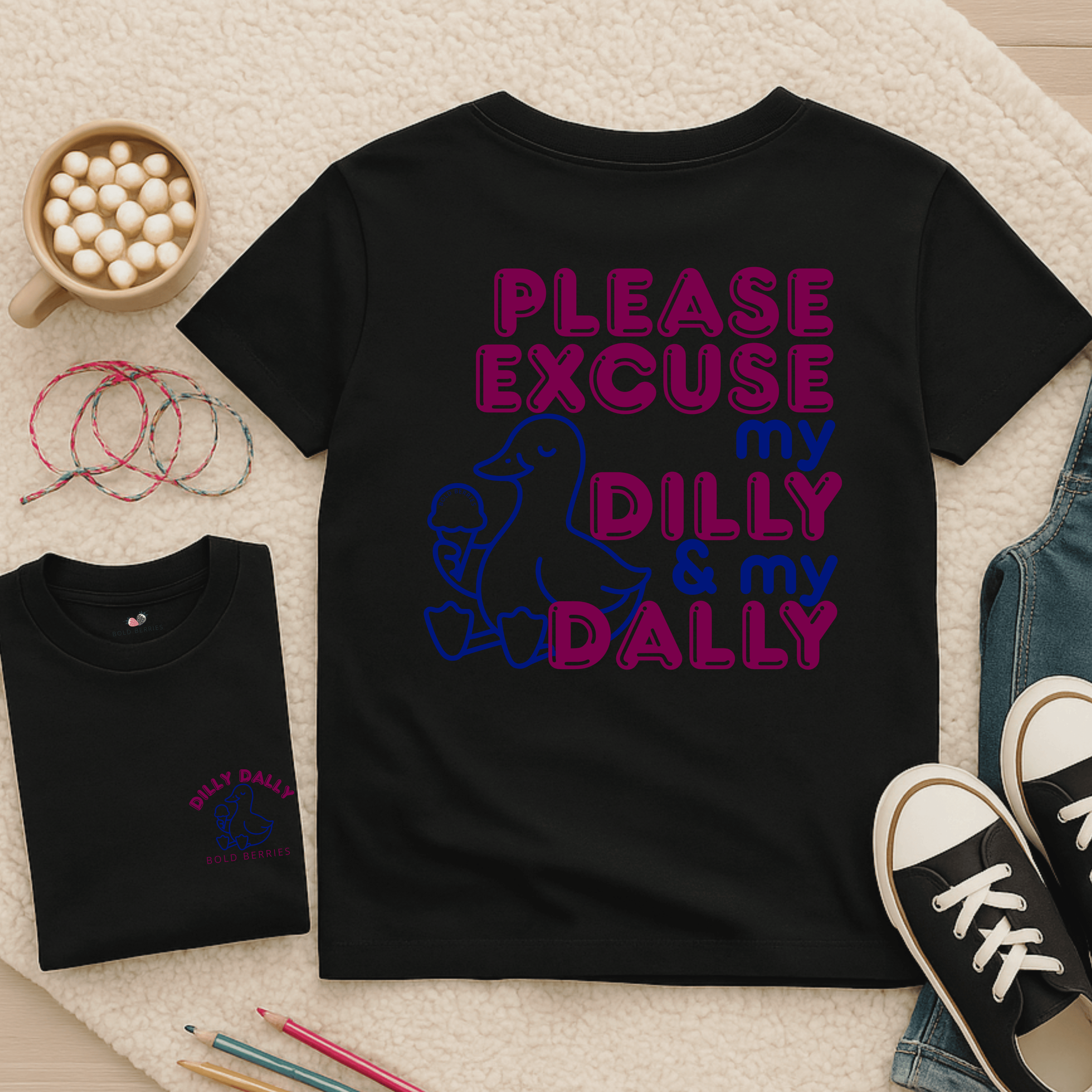 Please Excuse My Dilly & My Dally - Kids T-shirt
