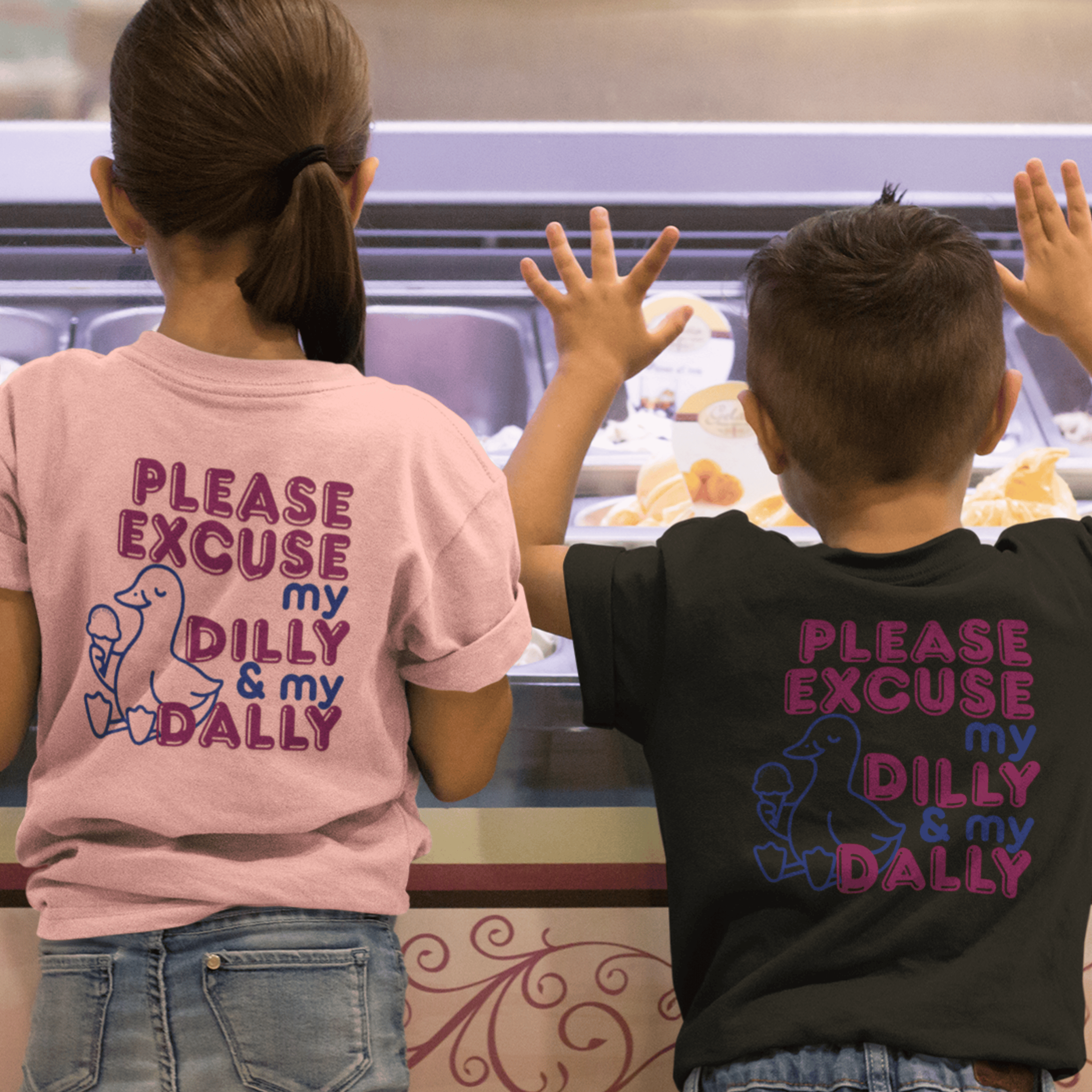 Please Excuse My Dilly & My Dally - Kids T-shirt