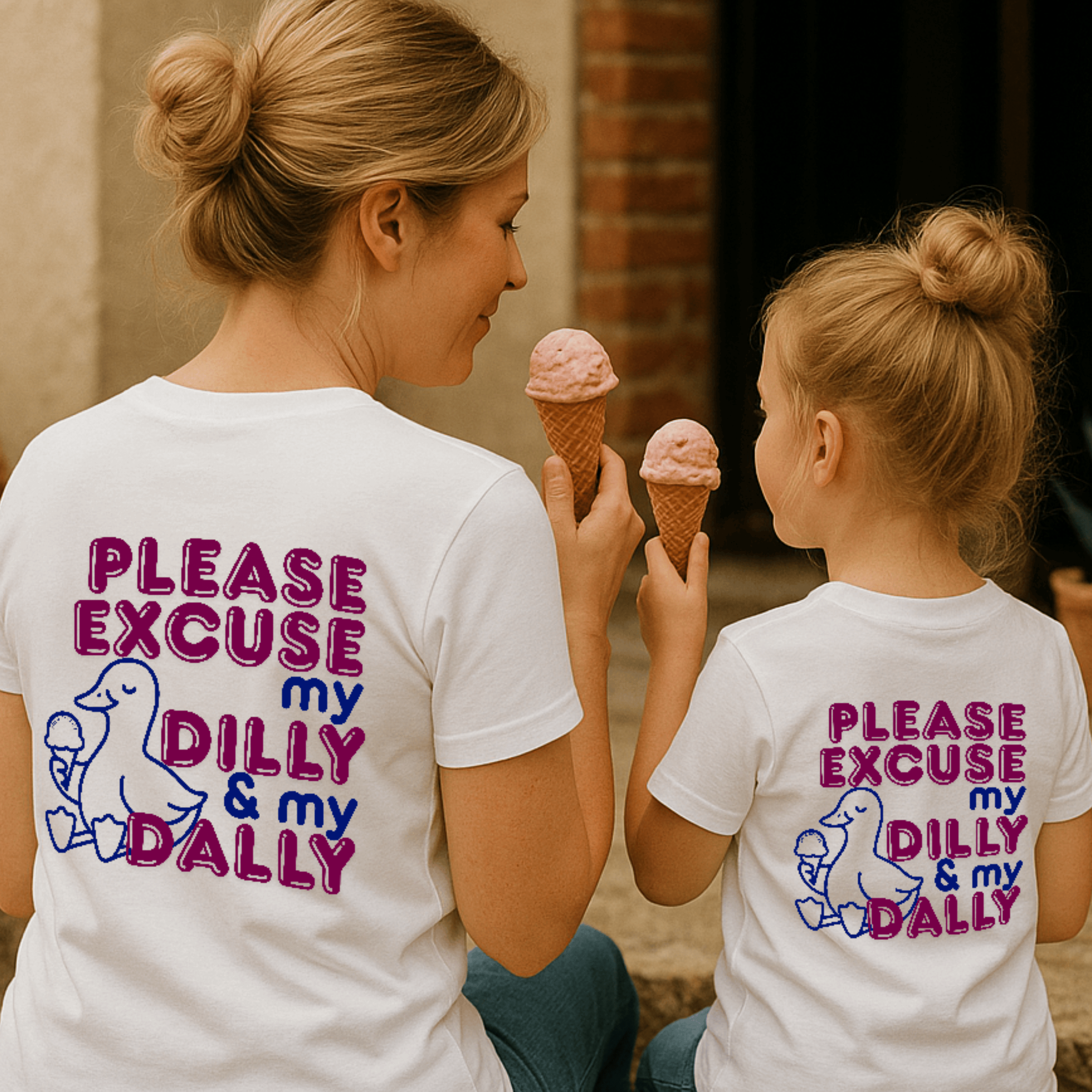 Please Excuse My Dilly & My Dally - Kids T-shirt