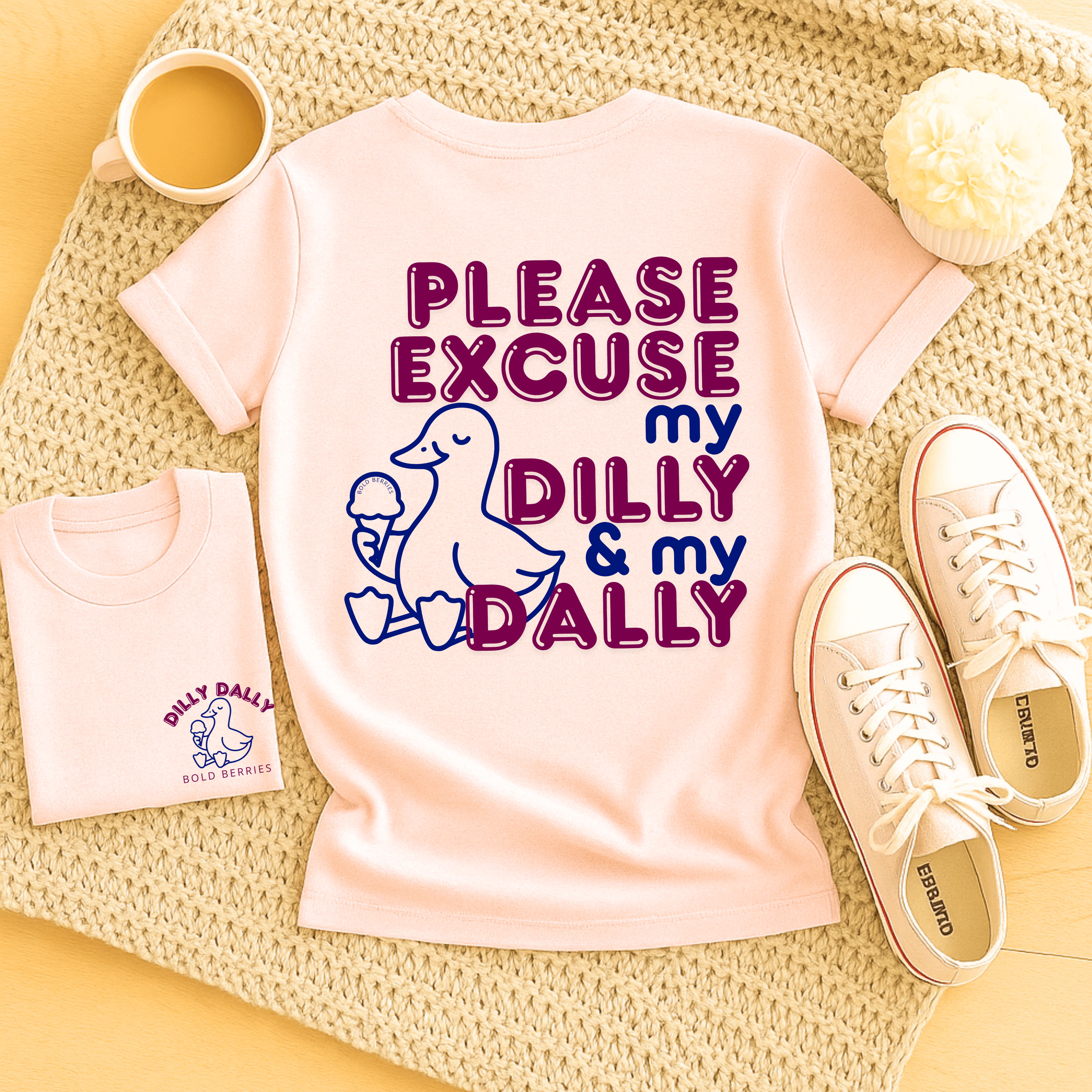 Please Excuse My Dilly & My Dally - Adult T-Shirt