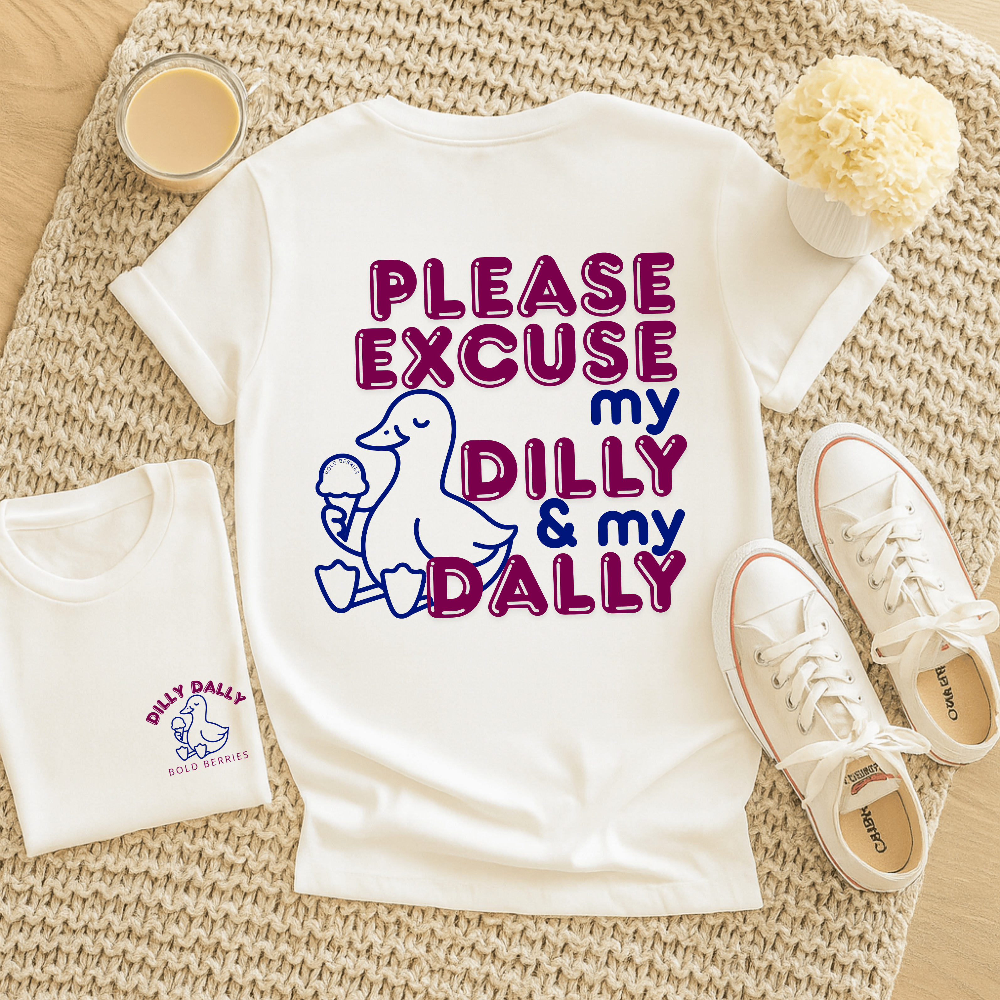 Please Excuse My Dilly & My Dally - Adult T-Shirt
