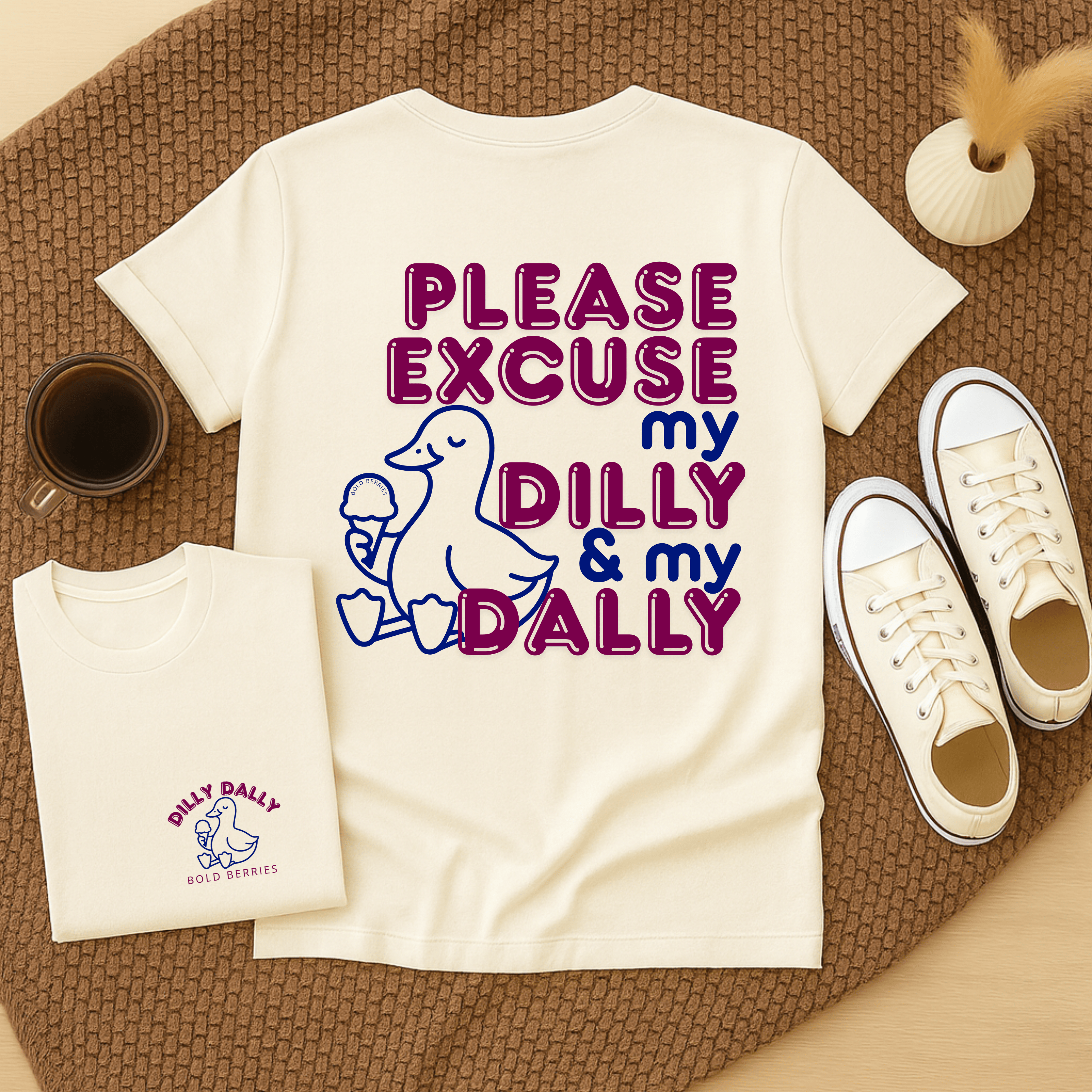 Please Excuse My Dilly & My Dally - Adult T-Shirt