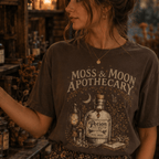 Moss & Moon Apothecary Vintage Herbal T-Shirt Design