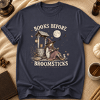 Books Before Broomsticks T-Shirt — Witchy Reading Graphic Tee
