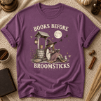 Books Before Broomsticks T-Shirt — Witchy Reading Graphic Tee