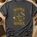 Wander with Wonder T-Shirt — Compass Floral Adventure Tee