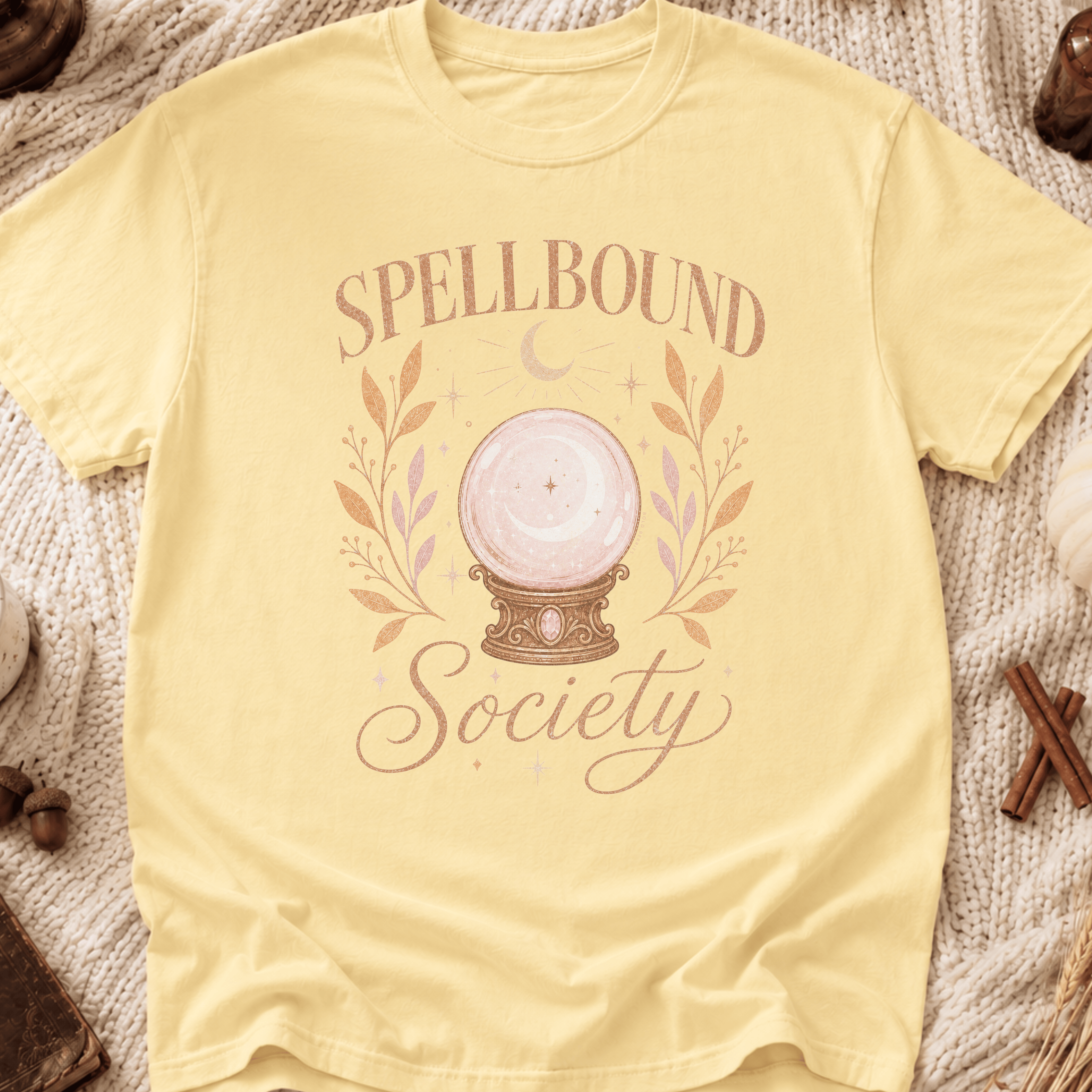 Spellbound Society T-Shirt — Crystal Ball Witchy Tee