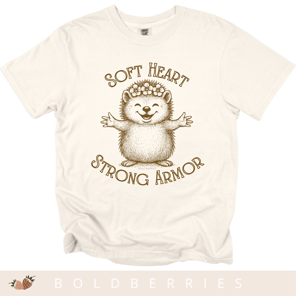 Soft Heart Strong Armor - Adult T-Shirt