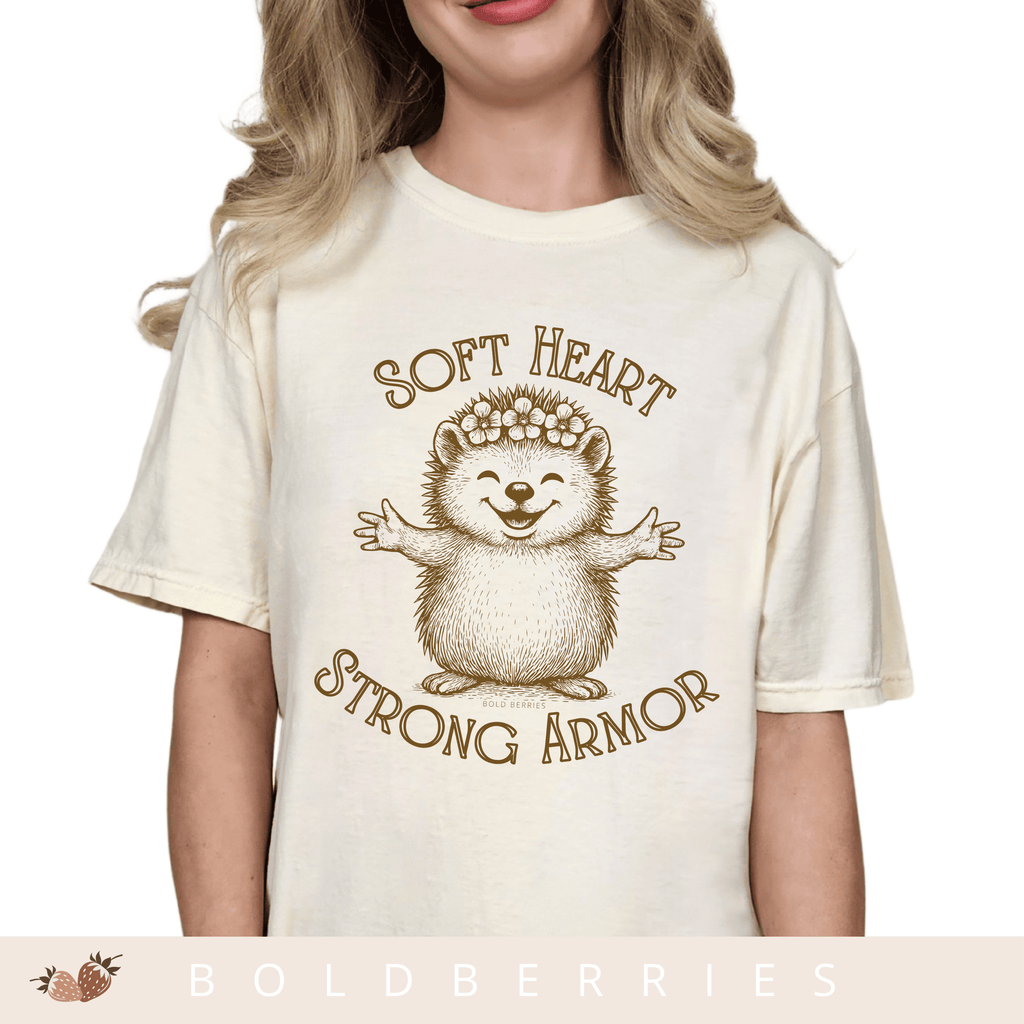 Soft Heart Strong Armor - Adult T-Shirt
