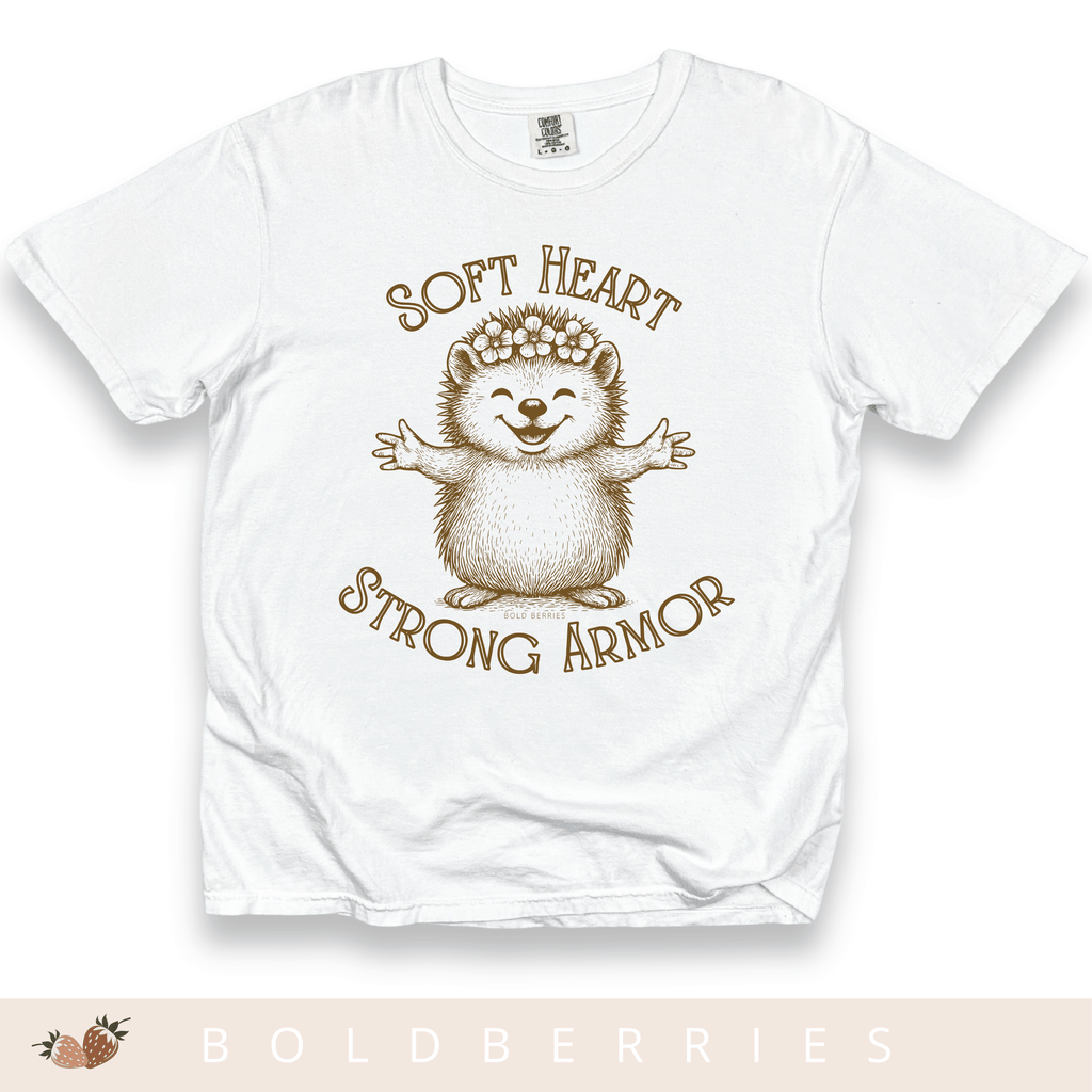 Soft Heart Strong Armor - Adult T-Shirt