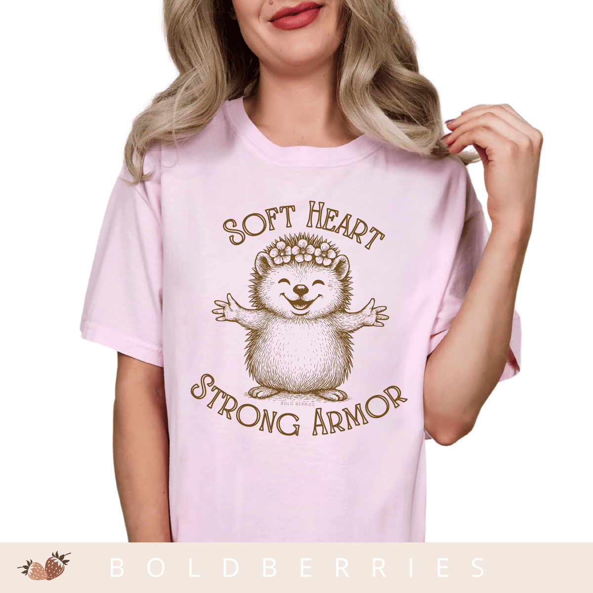 Soft Heart Strong Armor - Adult T-Shirt