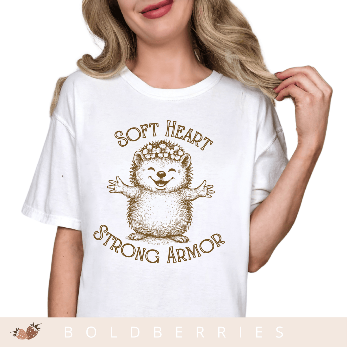 Soft Heart Strong Armor - Adult T-Shirt